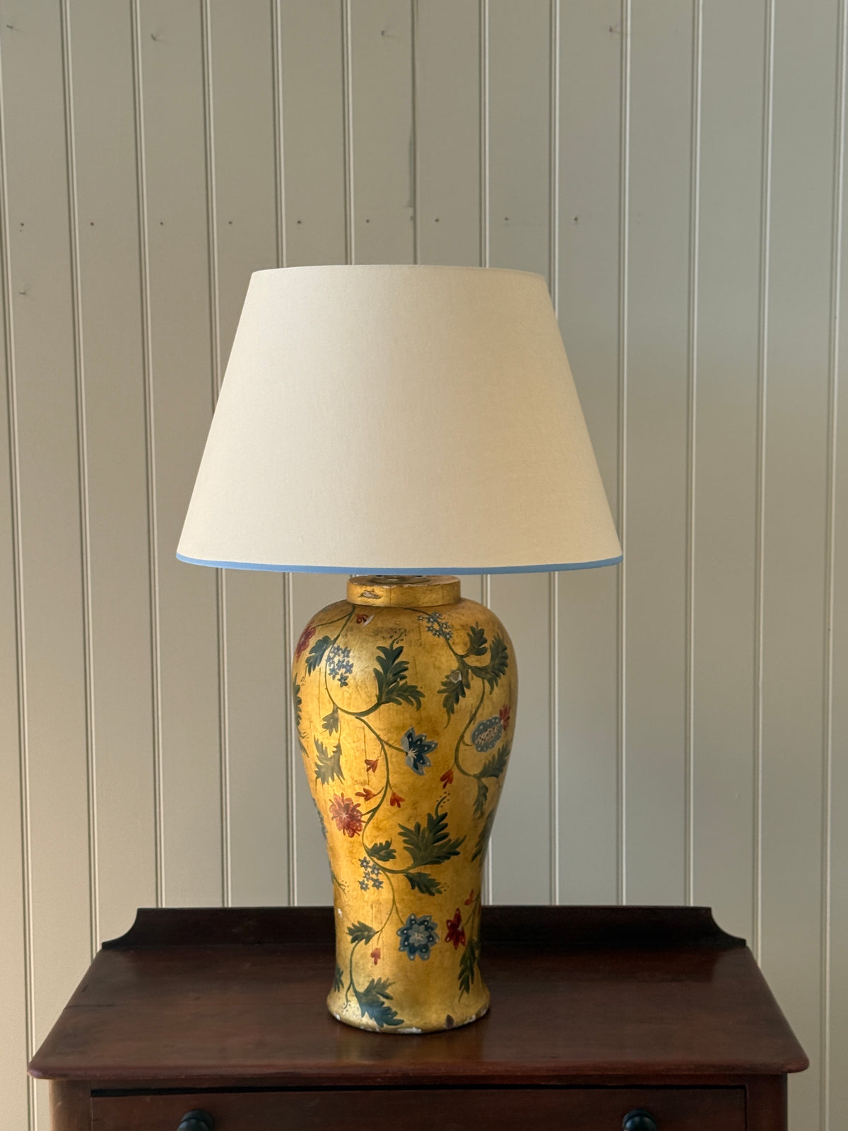 Large Gilt Baluster Lamp