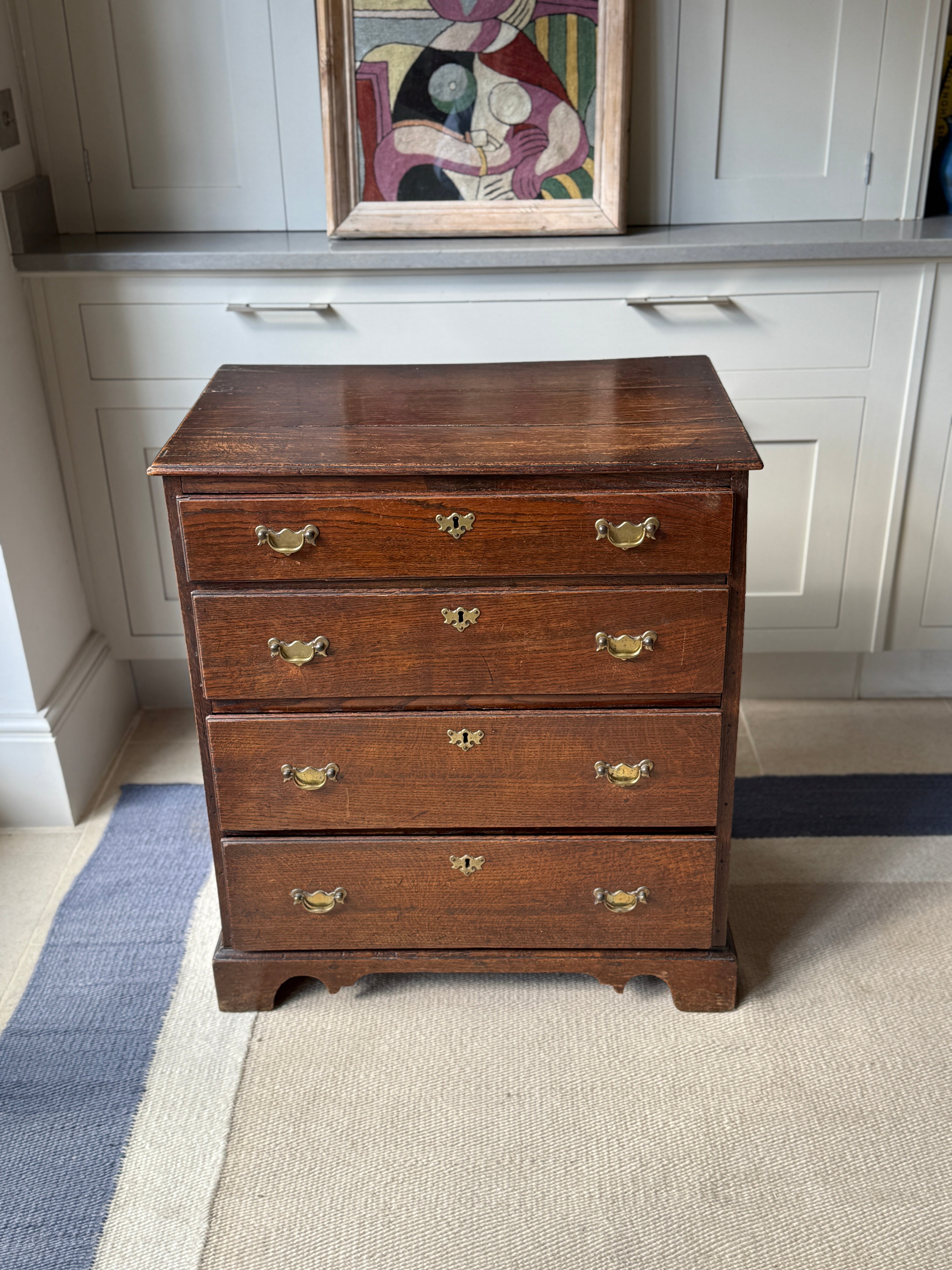 Small early C18th Oak Chest Of Drawers