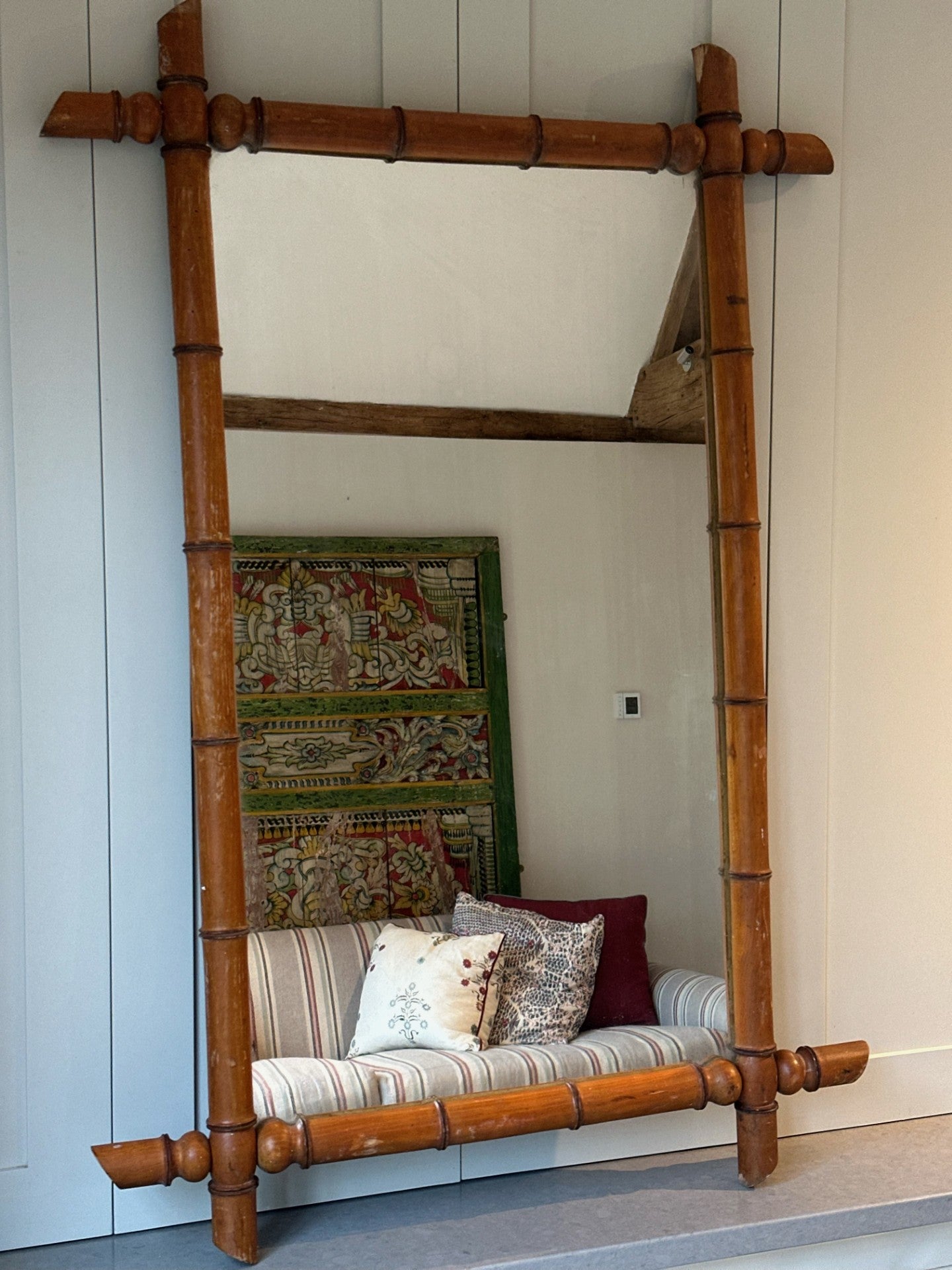 Large Faux Bamboo Mirror