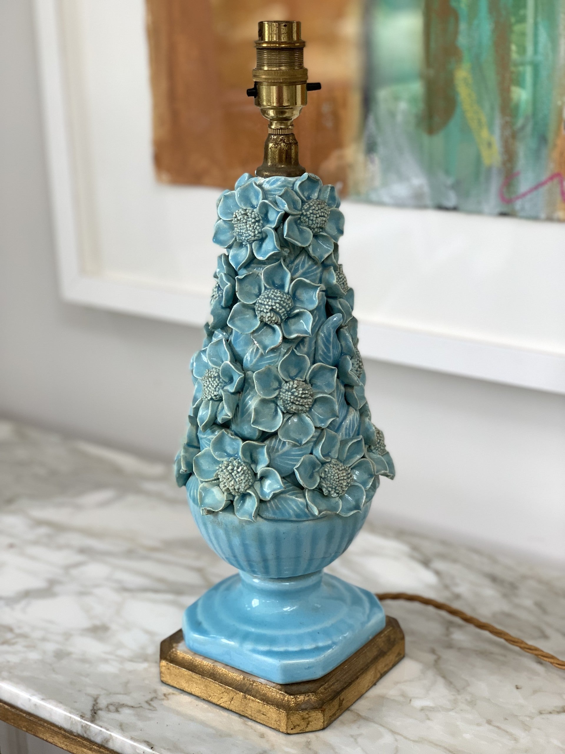 Turquoise Manises Table Lamp