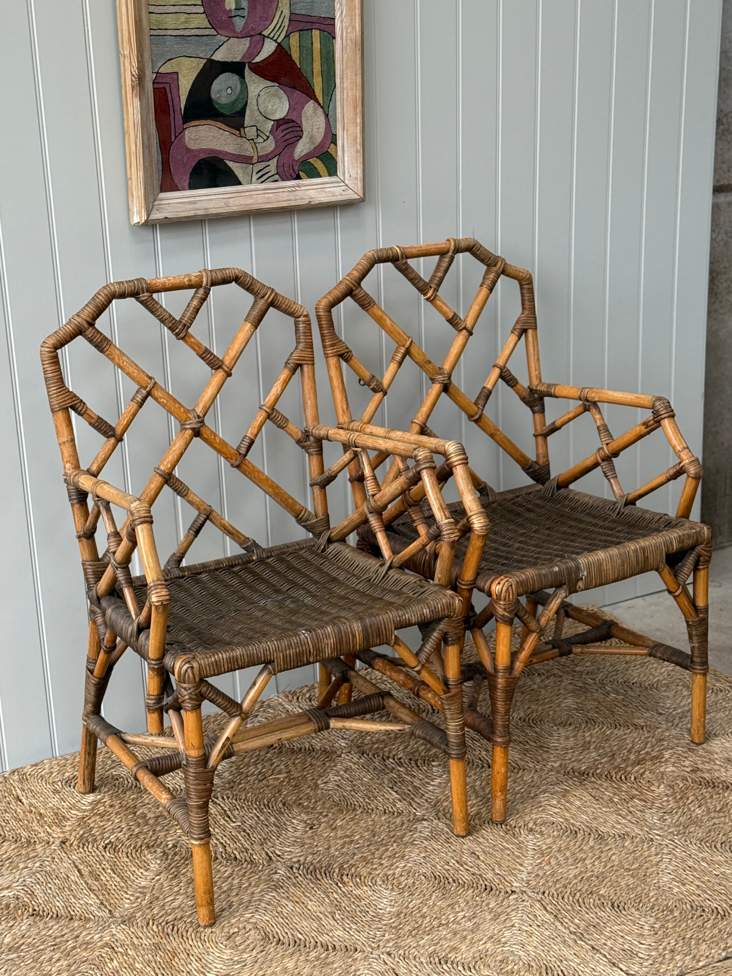 Pair of Chippendale Style Chairs