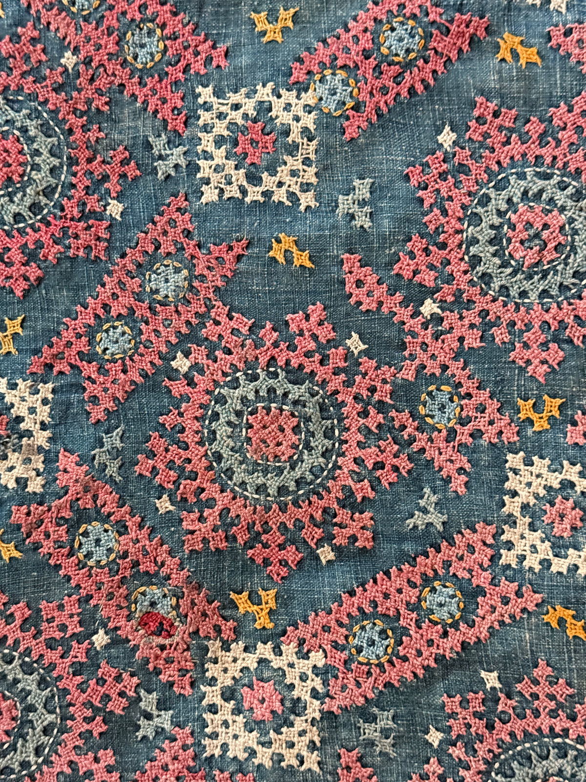 Armenian Marash Cotton Embroidered Panel, Eastern Turkey, Late 19th Century