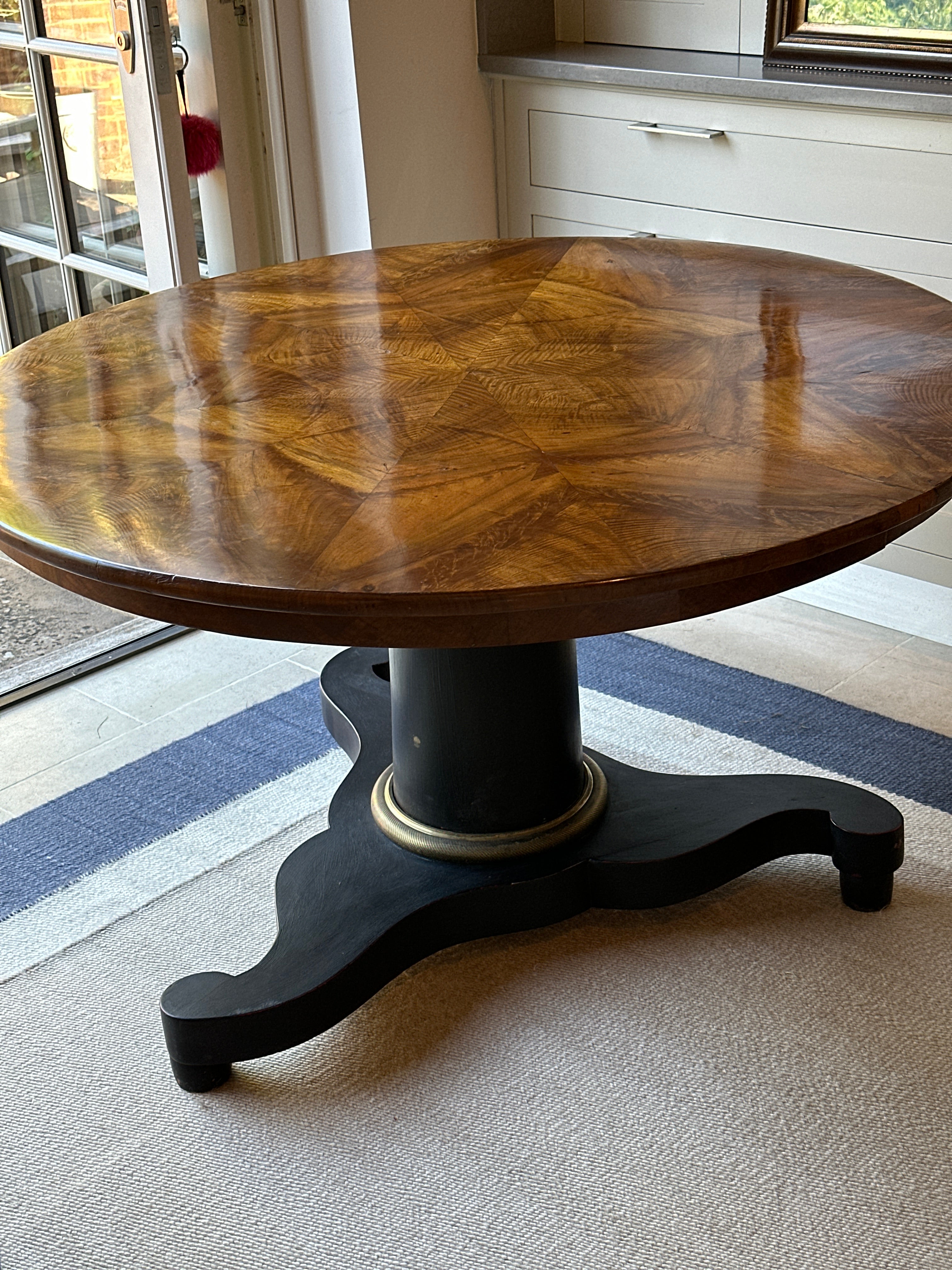 19th Century Walnut Book Matched CentreTable