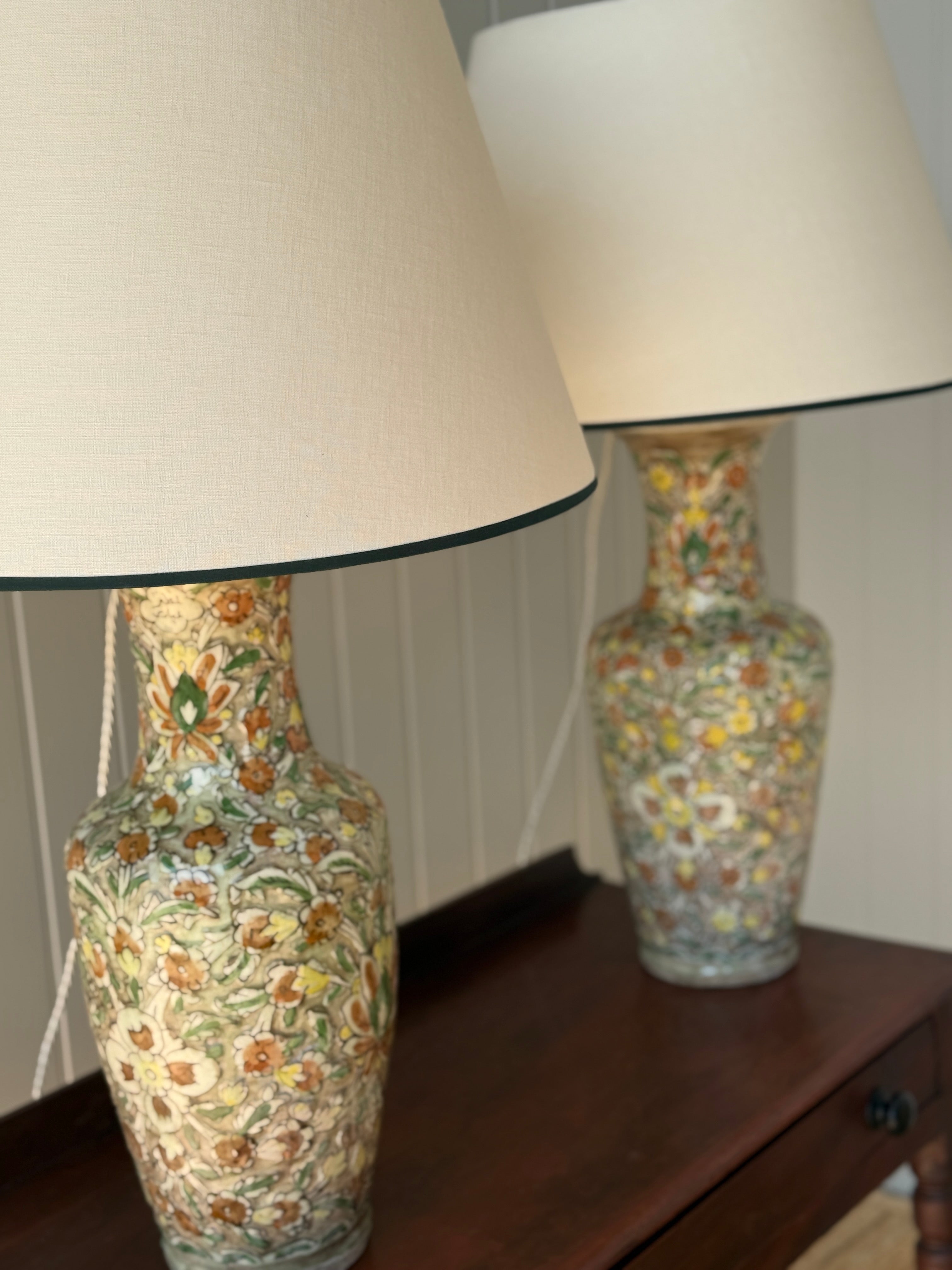 Pair of Vintage Ottoman Ceramic Table lamps