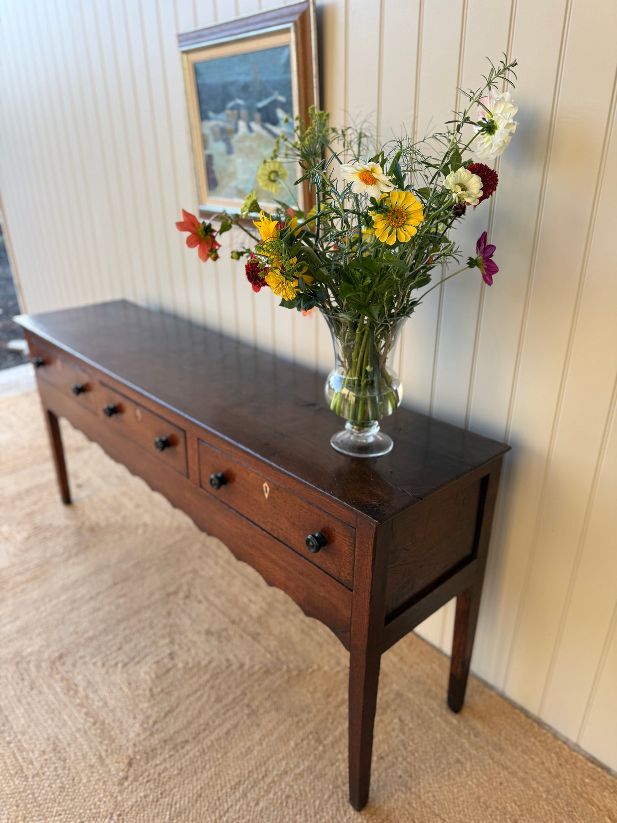 George III Oak Dresser Base, Circa 1780-1800
