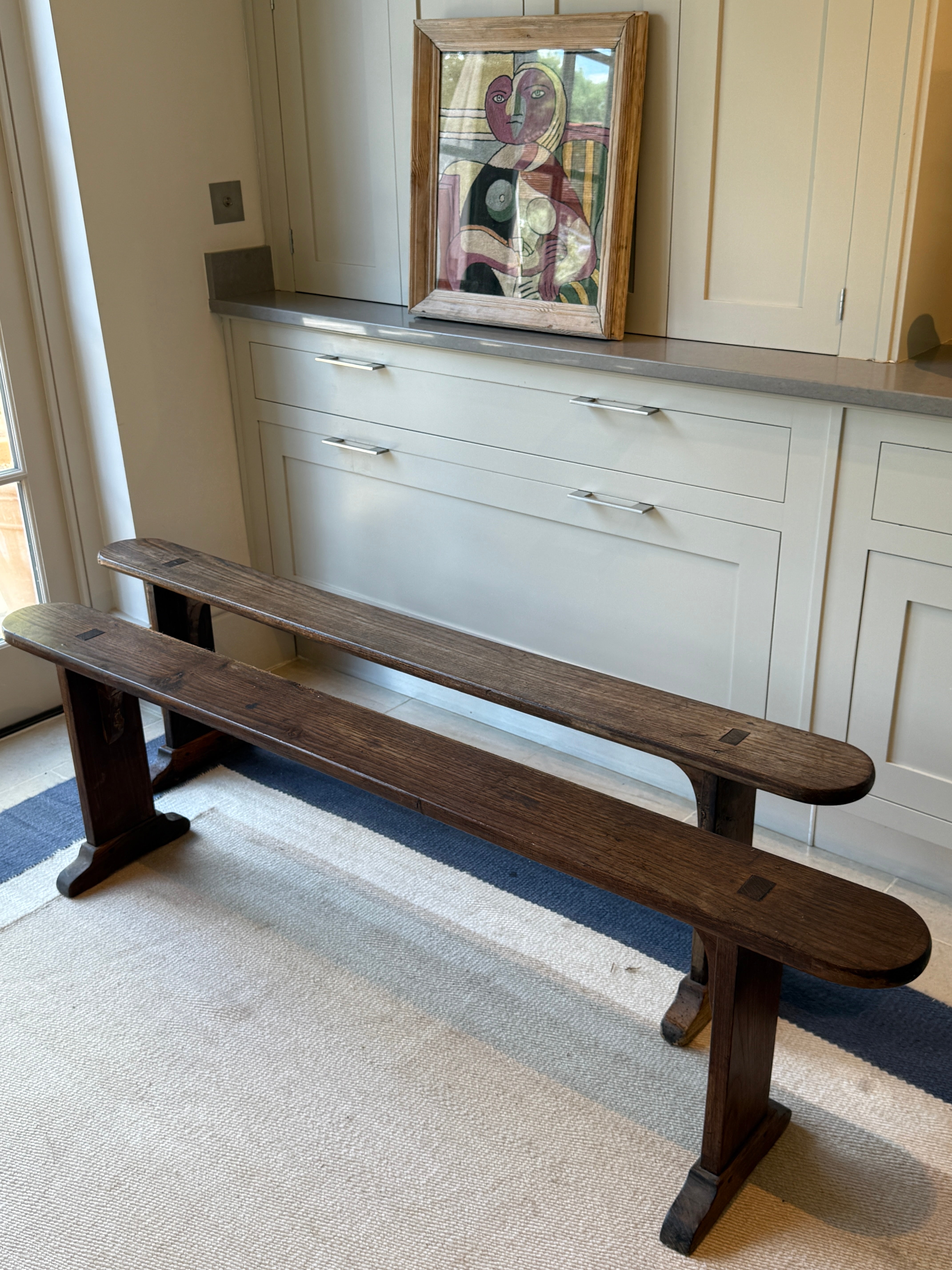 Slim French Oak Benches