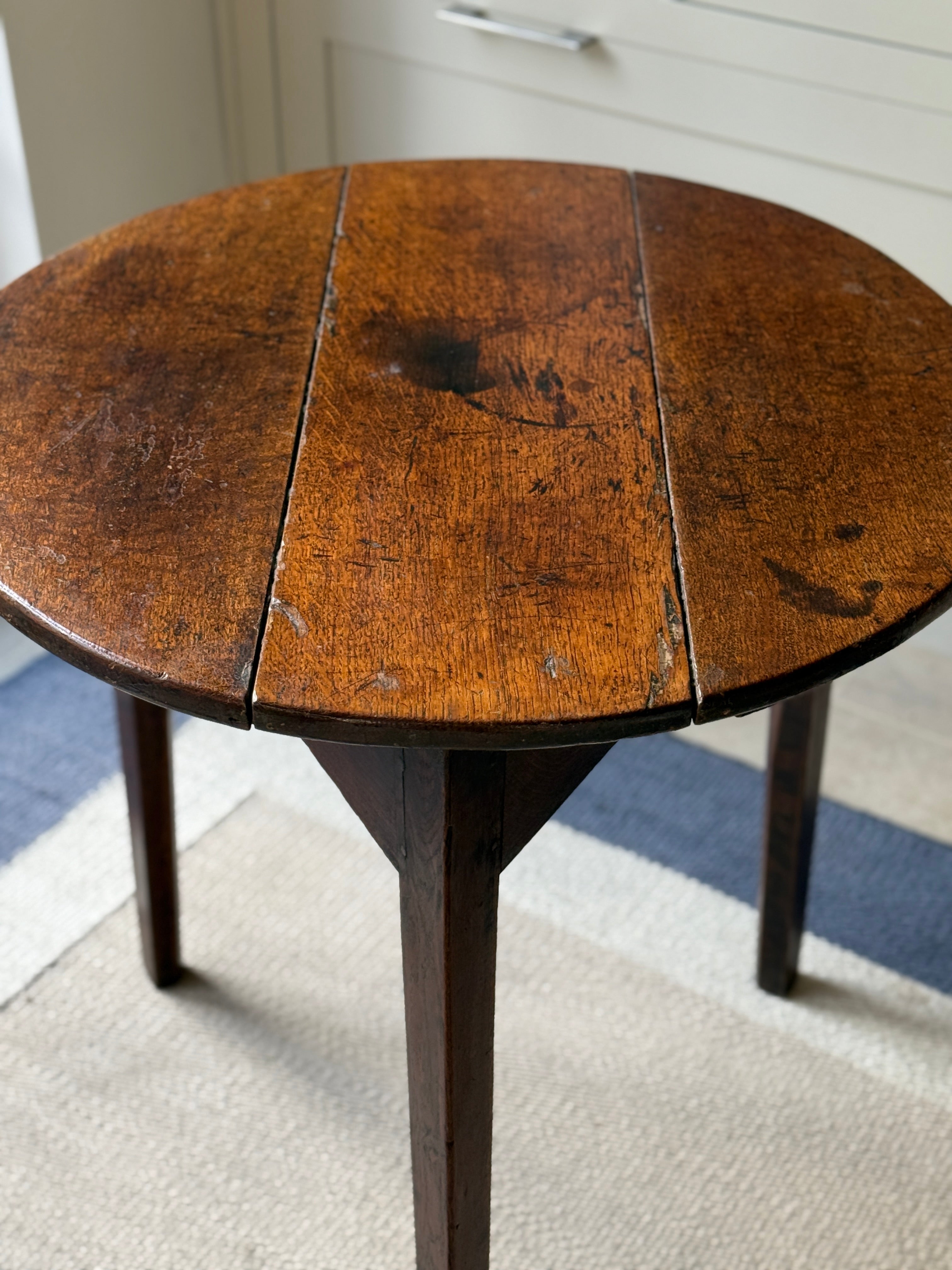 Large 18th Century Oak Cricket Table