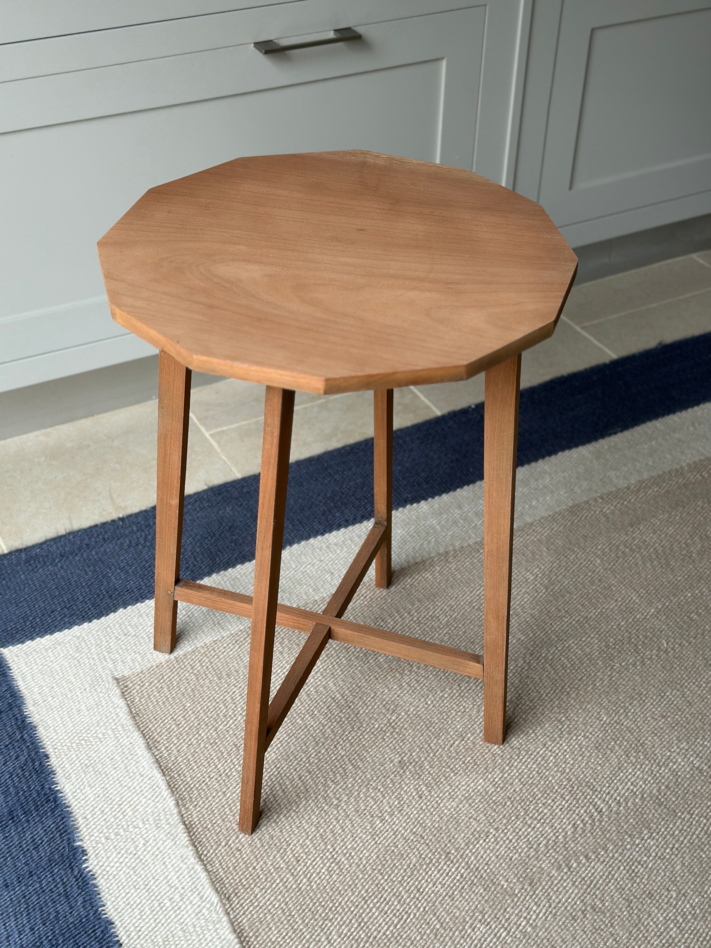 Twelve Sides Pine Side Table