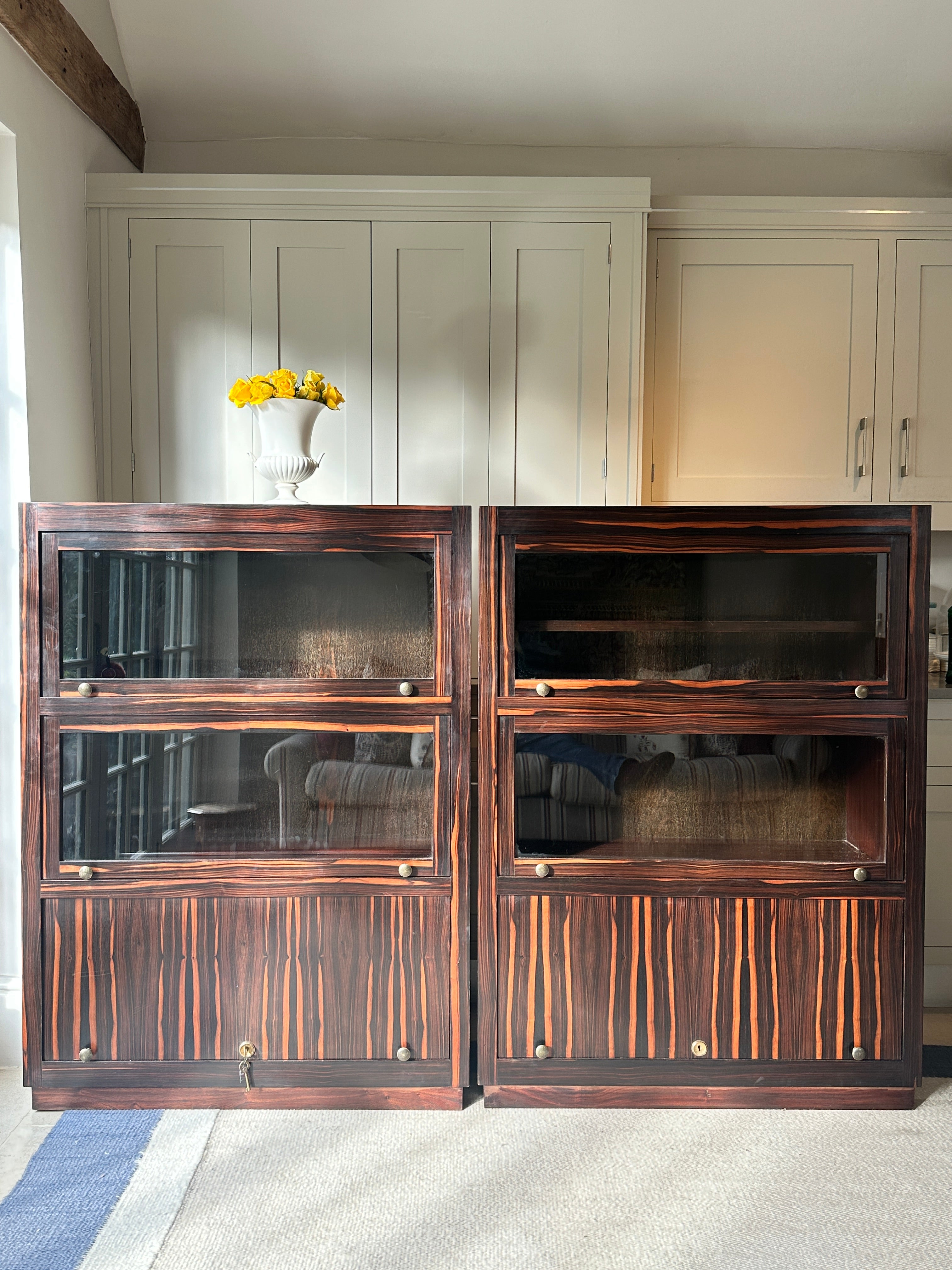 Pair of Early 20th Century Macassar Bookcases