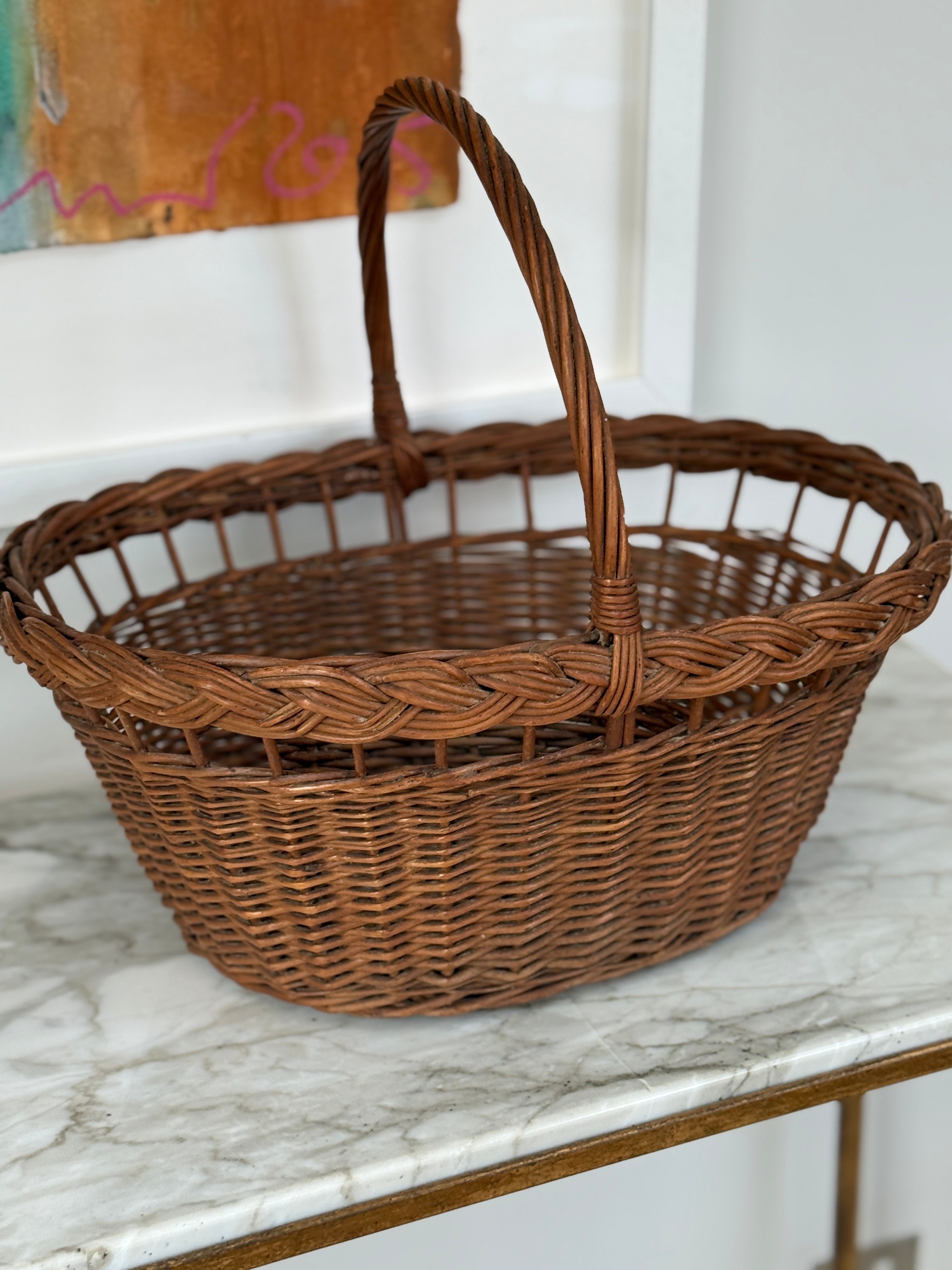 Vintage Shopper with Plaited Border