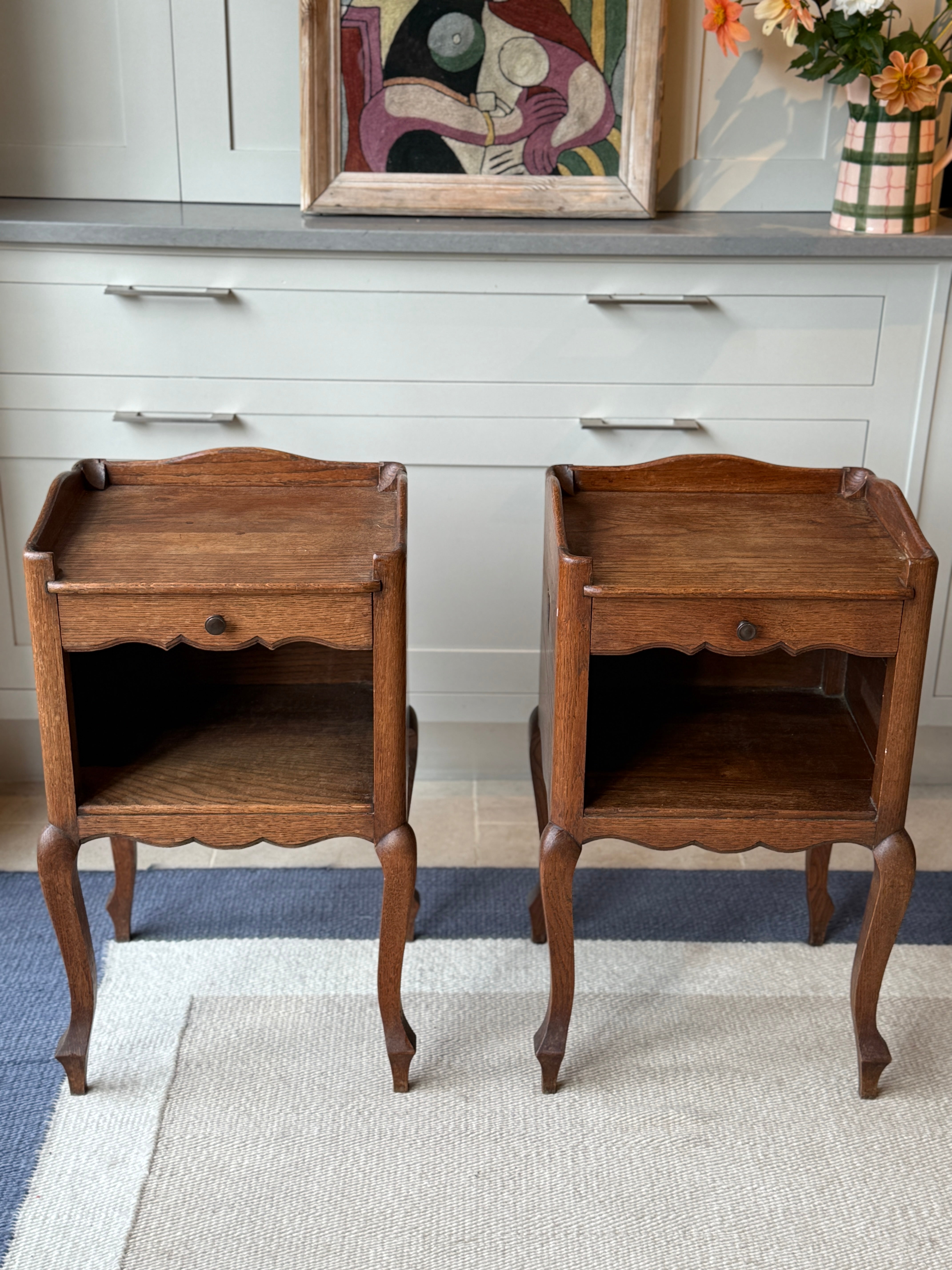 Pair of Early 20th Century Oak Bedside Tables