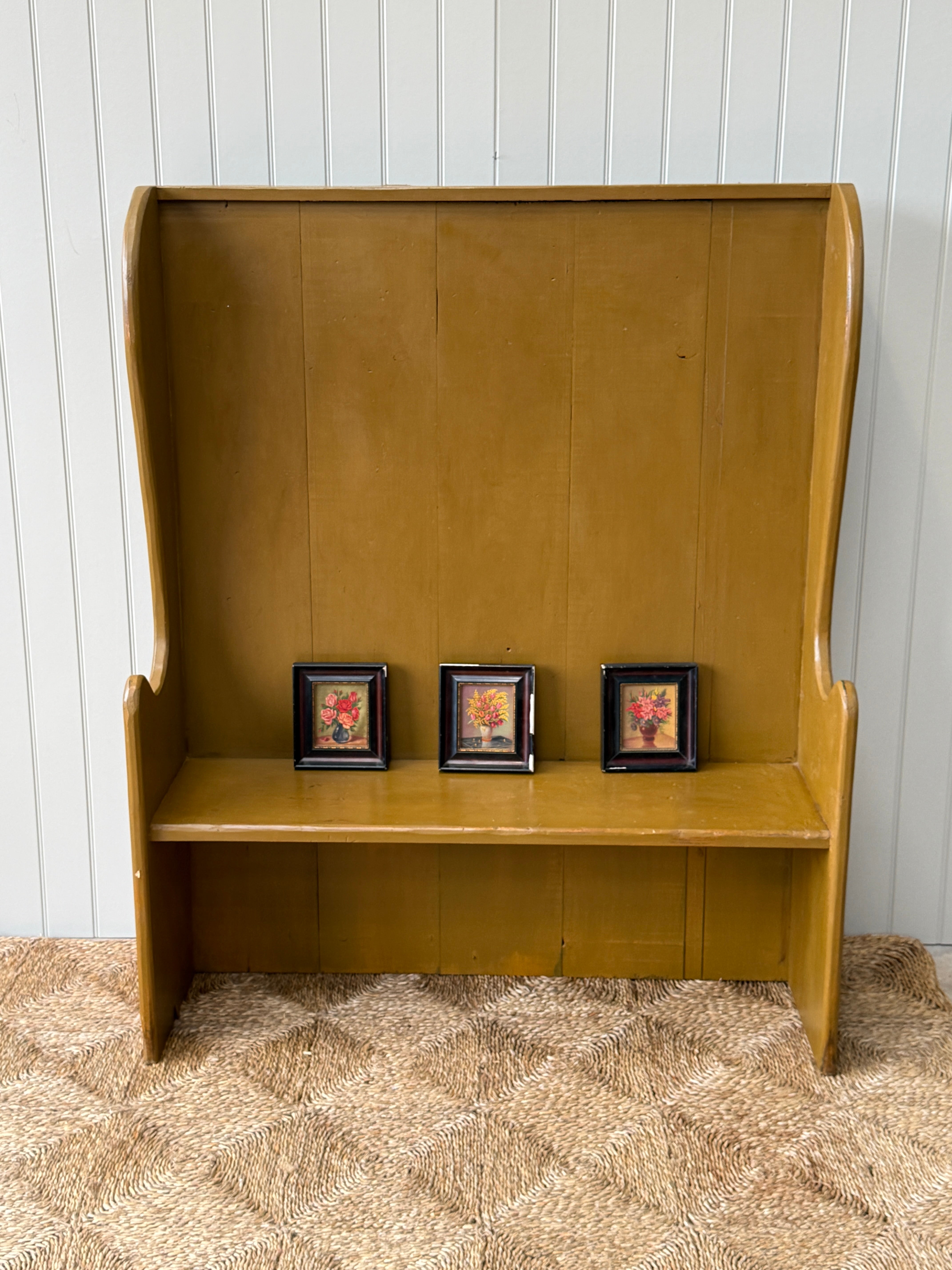 Small Welsh Settle in Mustard Yellow