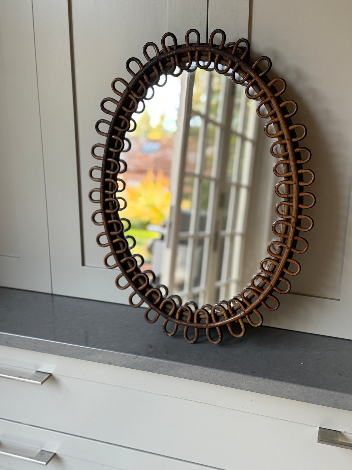 Oval Albini Mirror 1960s Italian