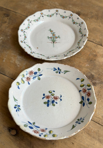 Pair of French Faience Plates Circa 1800