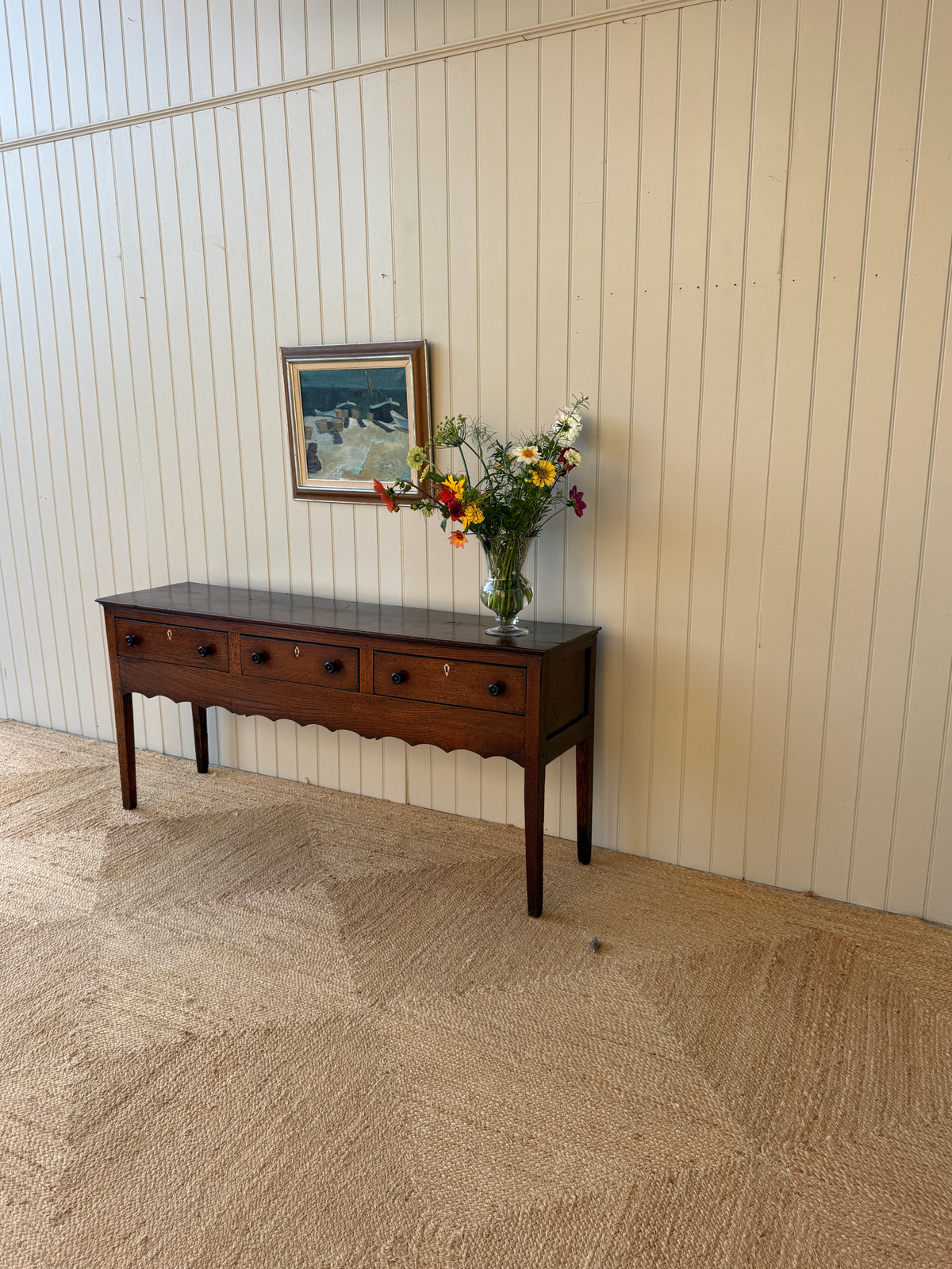 George III Oak Dresser Base, Circa 1780-1800