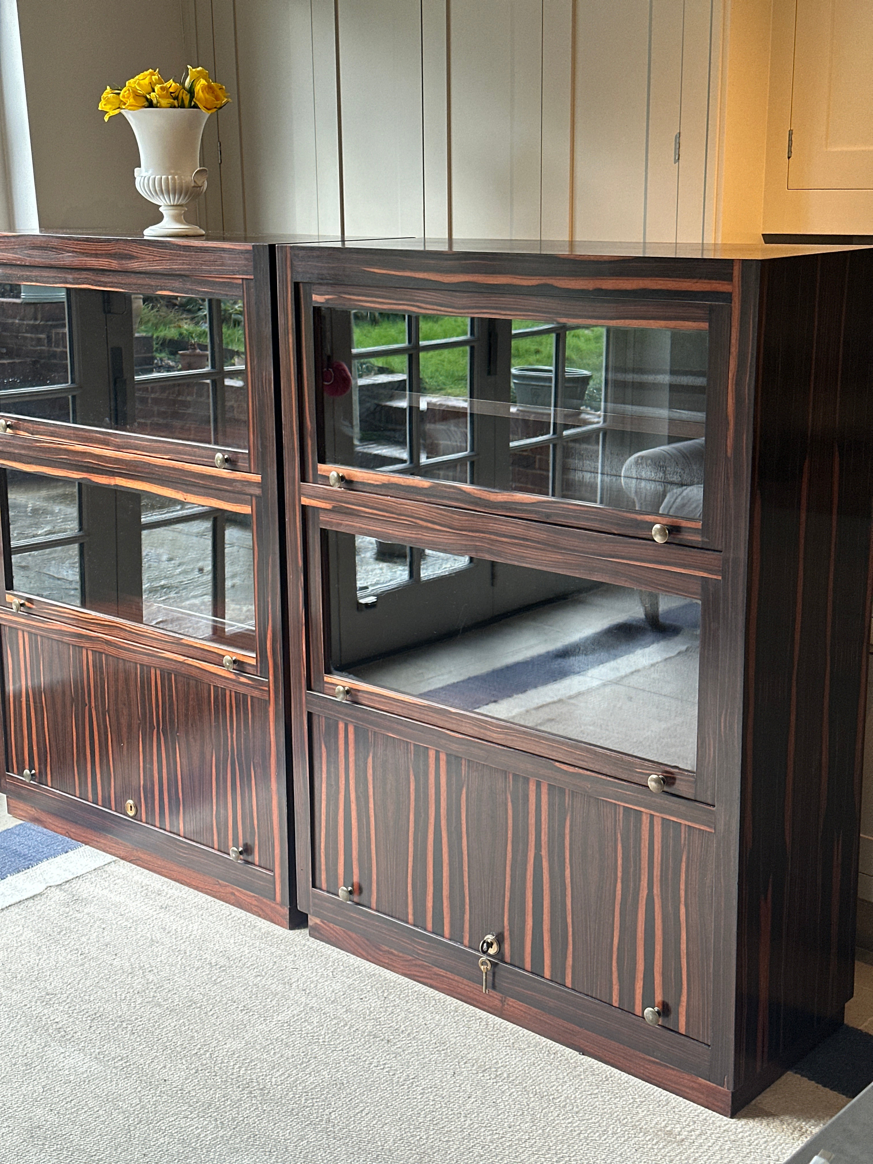 Pair of Early 20th Century Macassar Bookcases