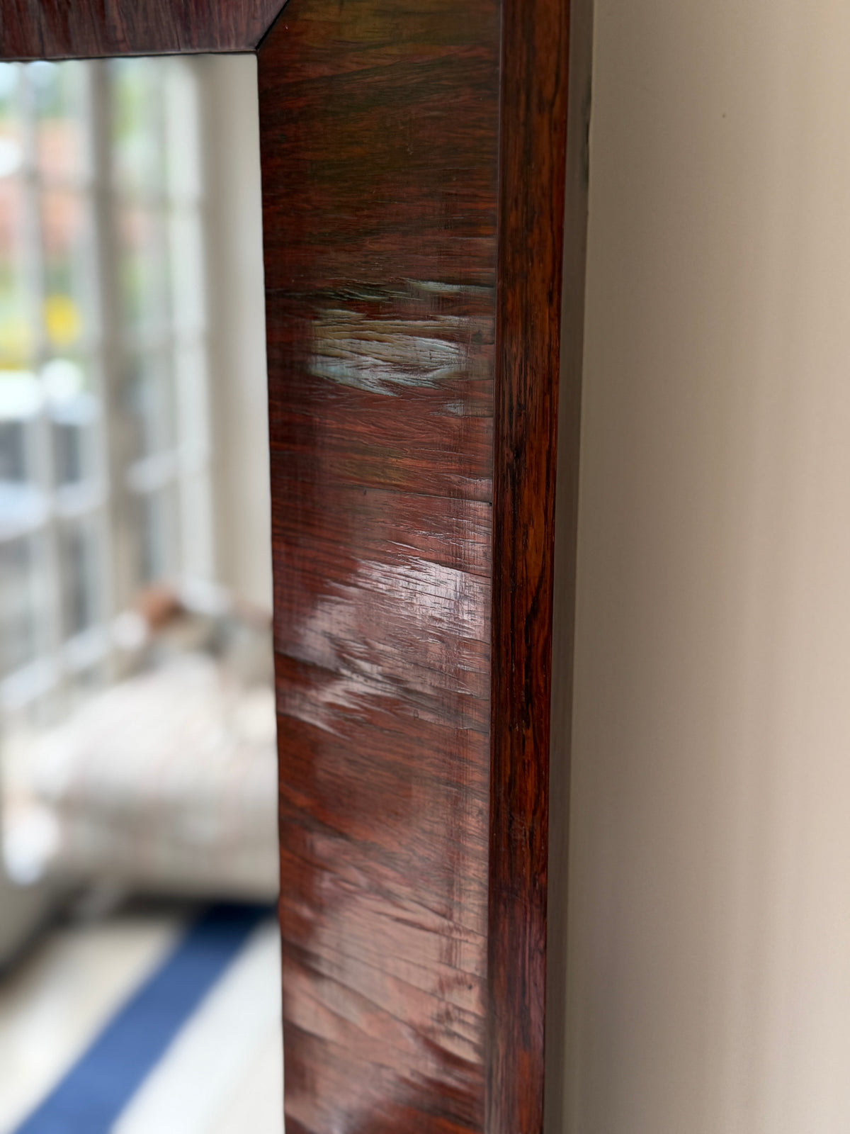 Art Deco Rosewood Mirror, Circa