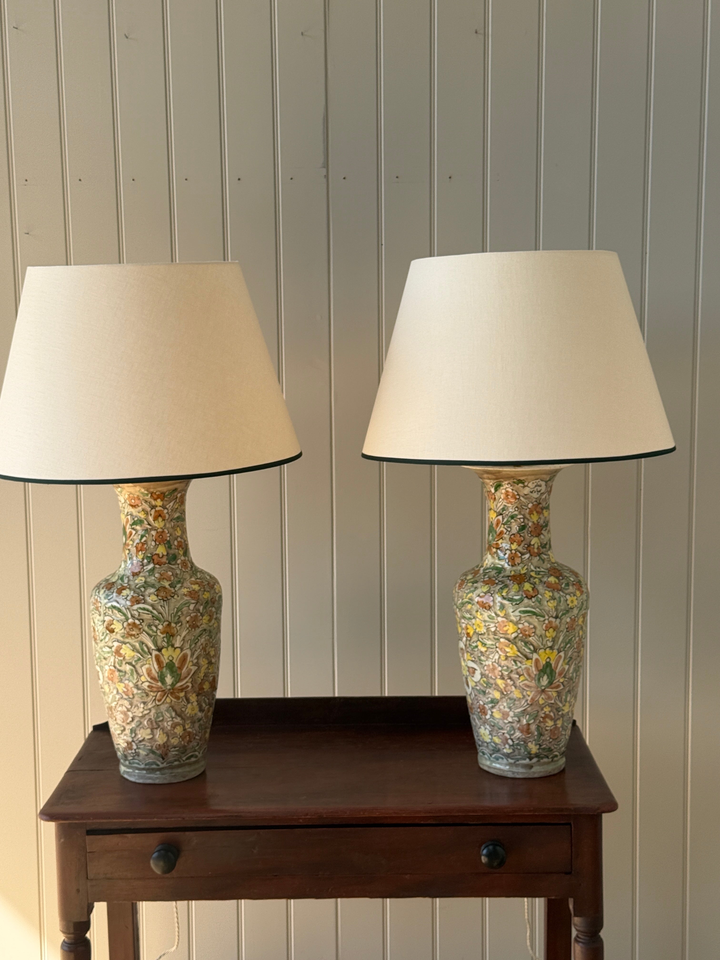 Pair of Vintage Ottoman Ceramic Table lamps