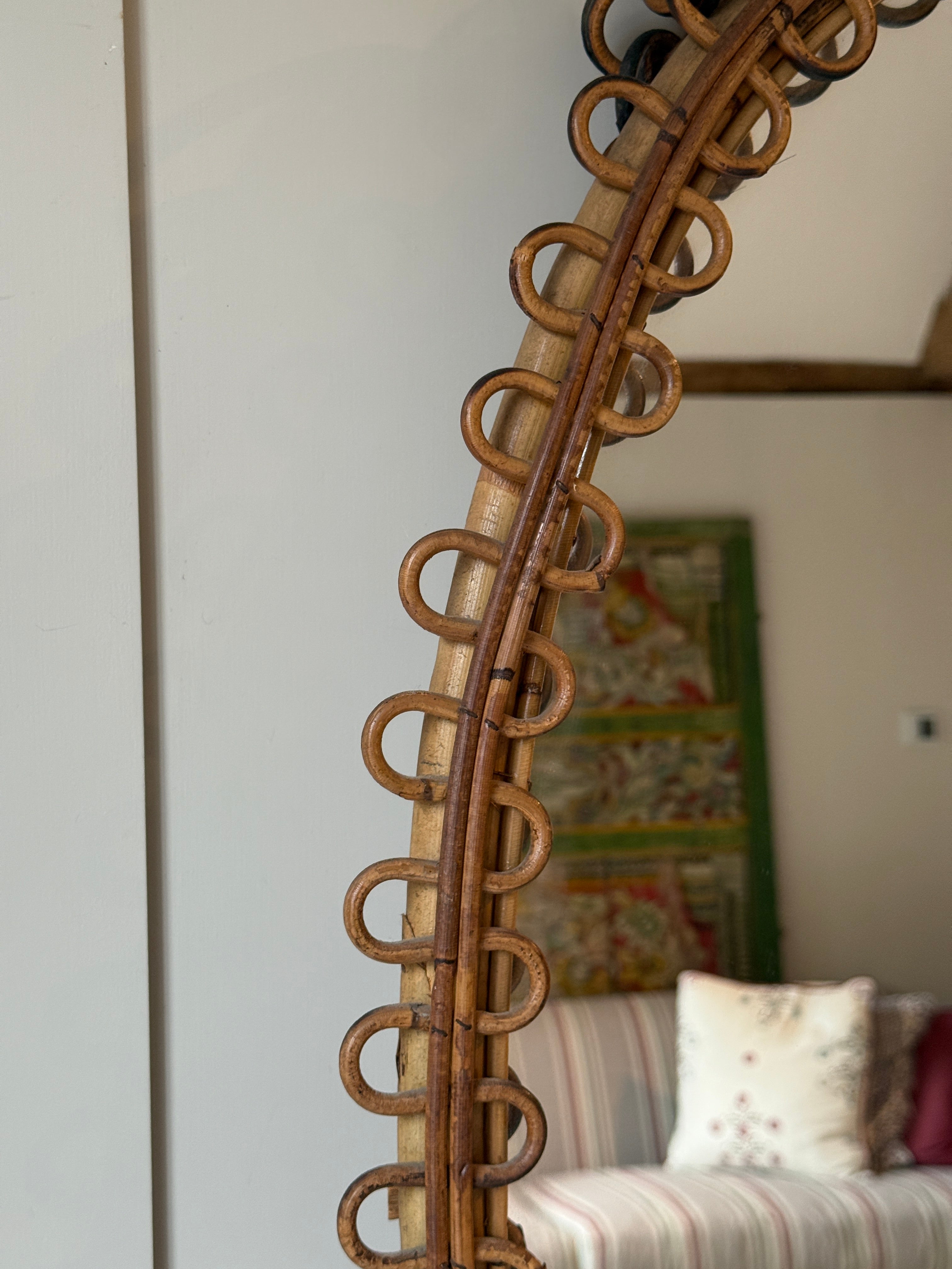 Albini Italian Cane Mirror with Chain