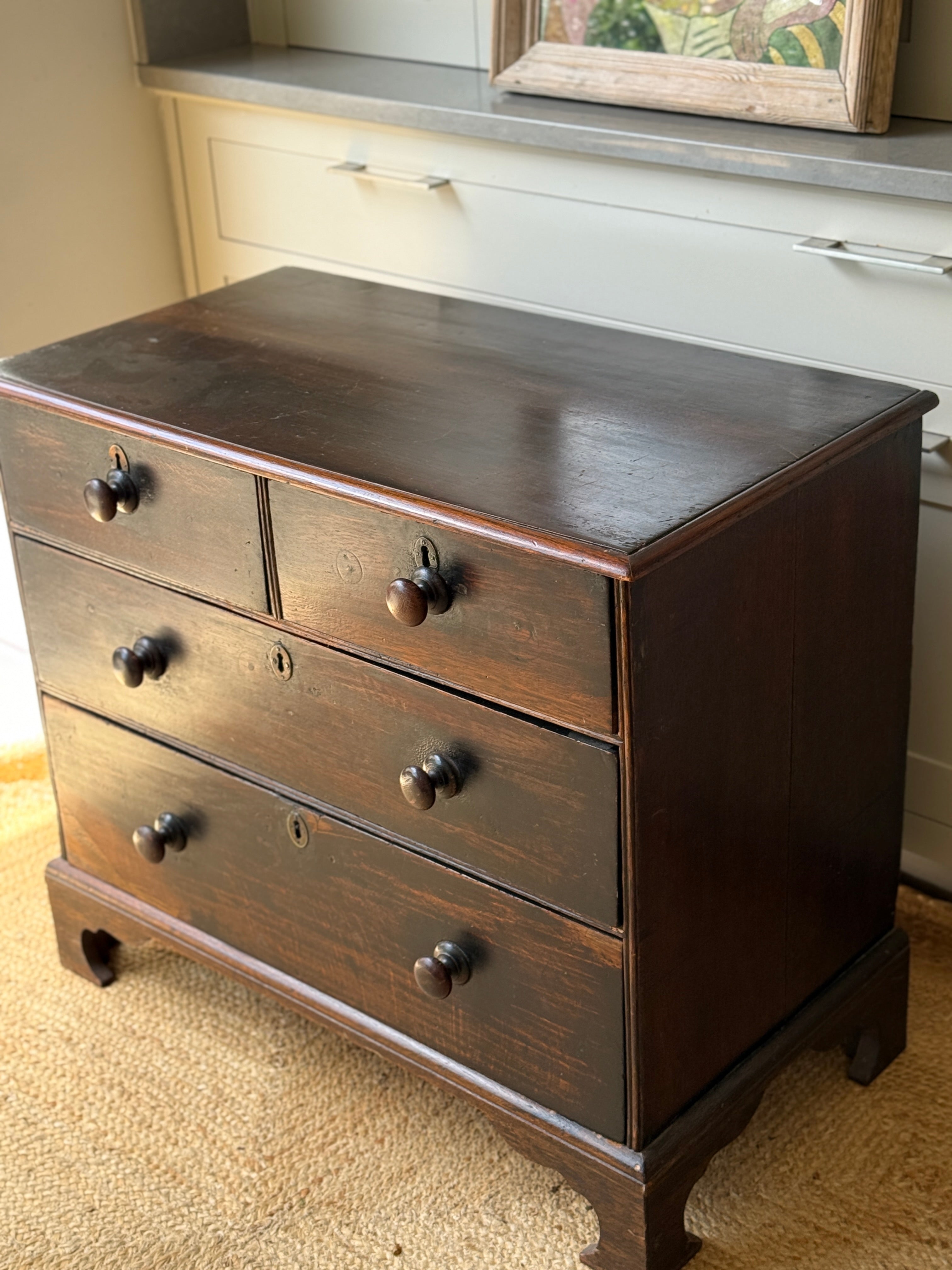 Georgian Oak Chest of Drawers, 18th Century