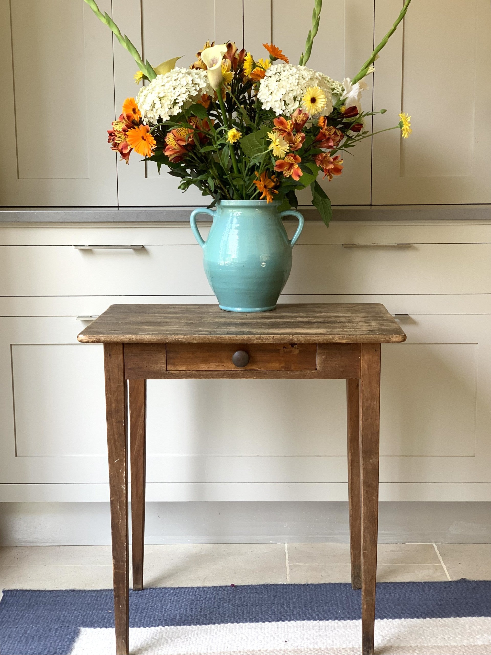 Aged Worn Table with drawer