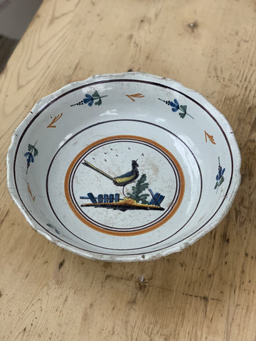 Beautiful French Faience Bowl