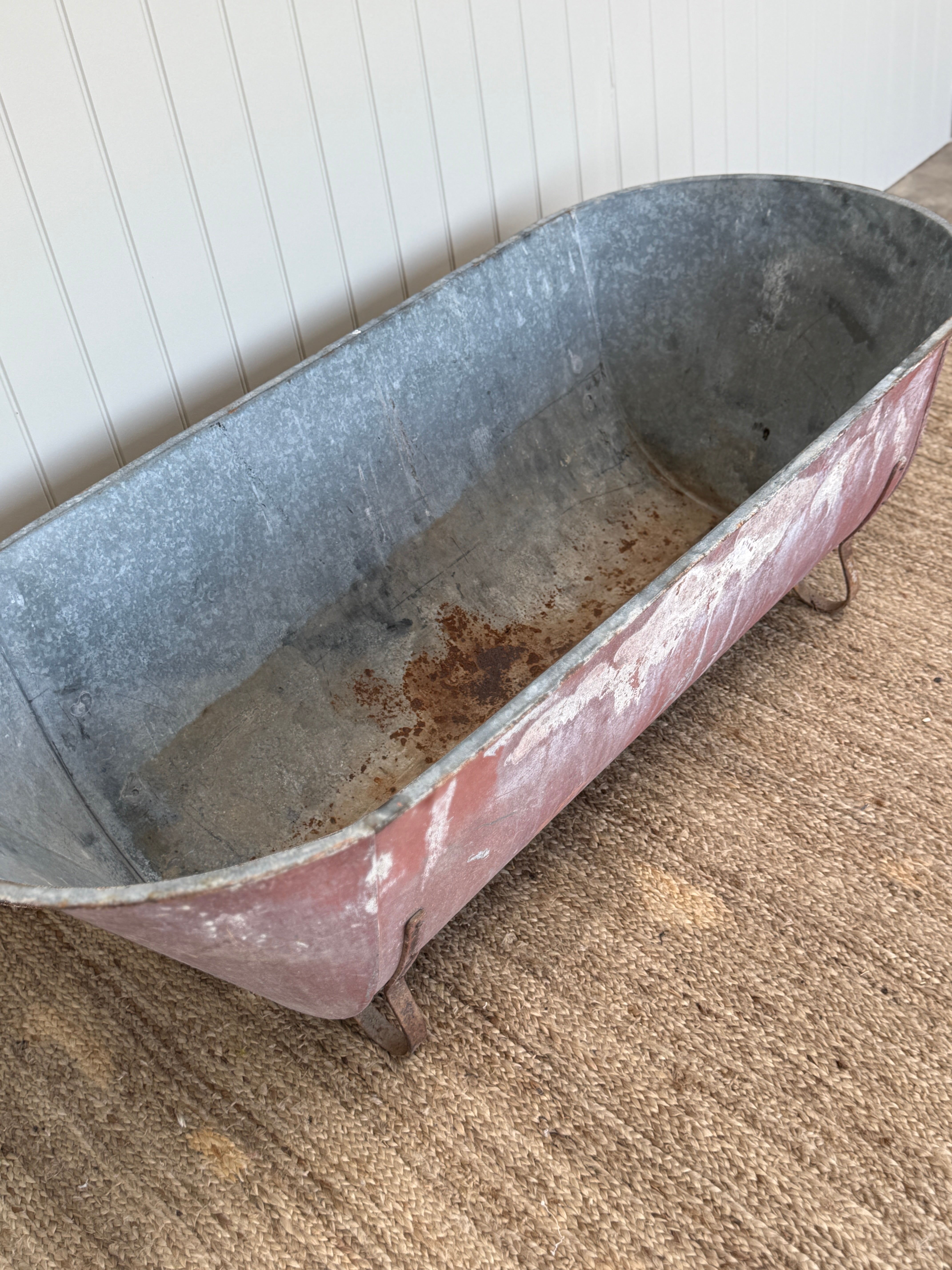 Vintage French Zinc Bath