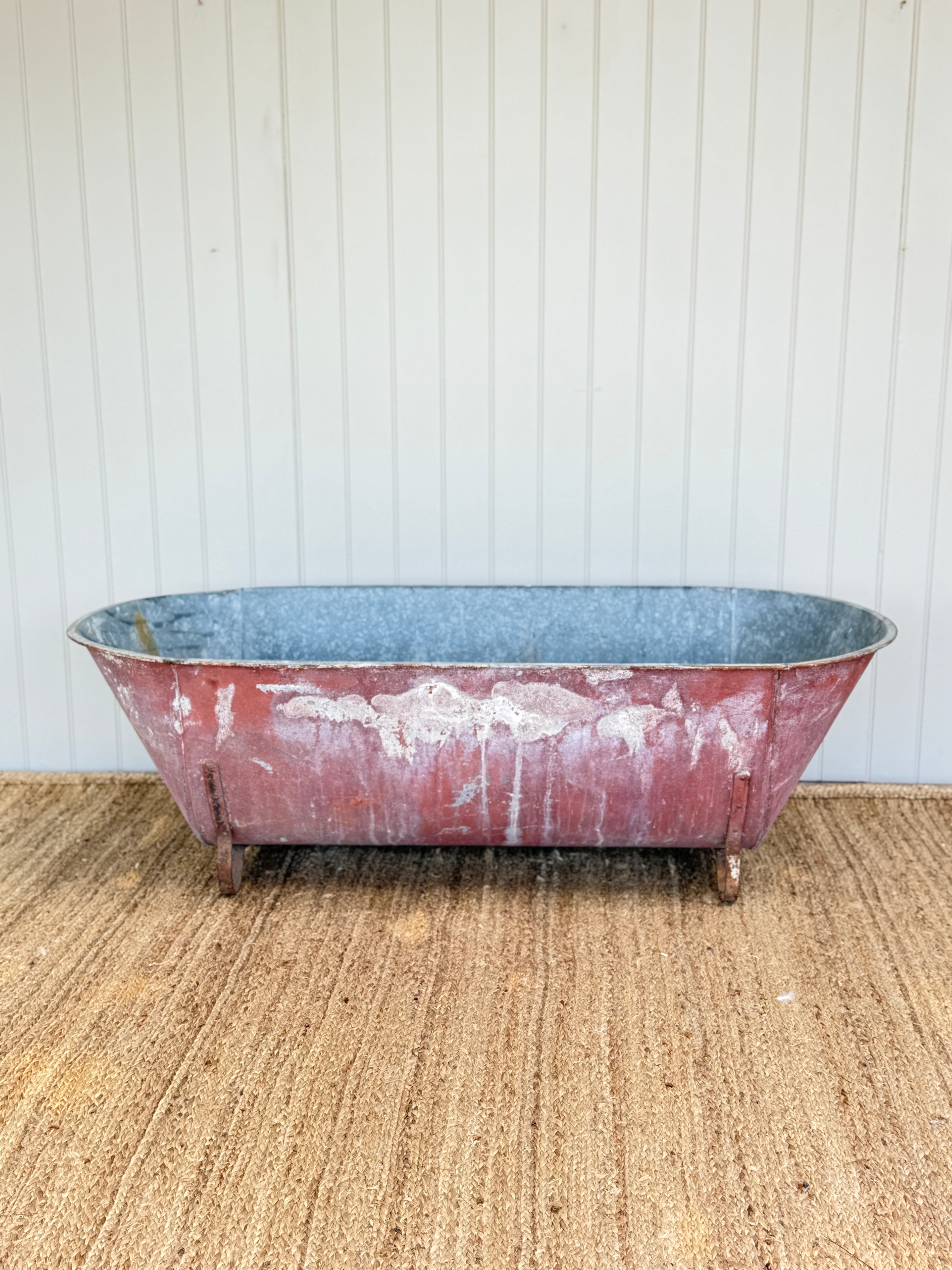 Vintage French Zinc Bath