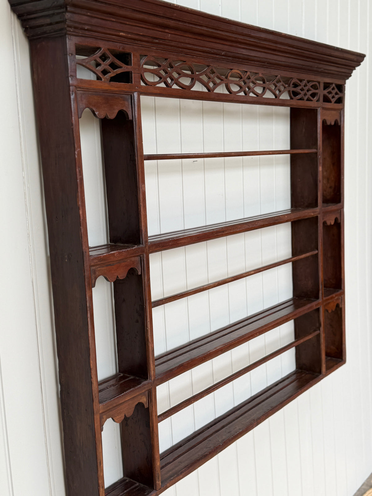 18th Century Pine Delft Rack with Fretwork
