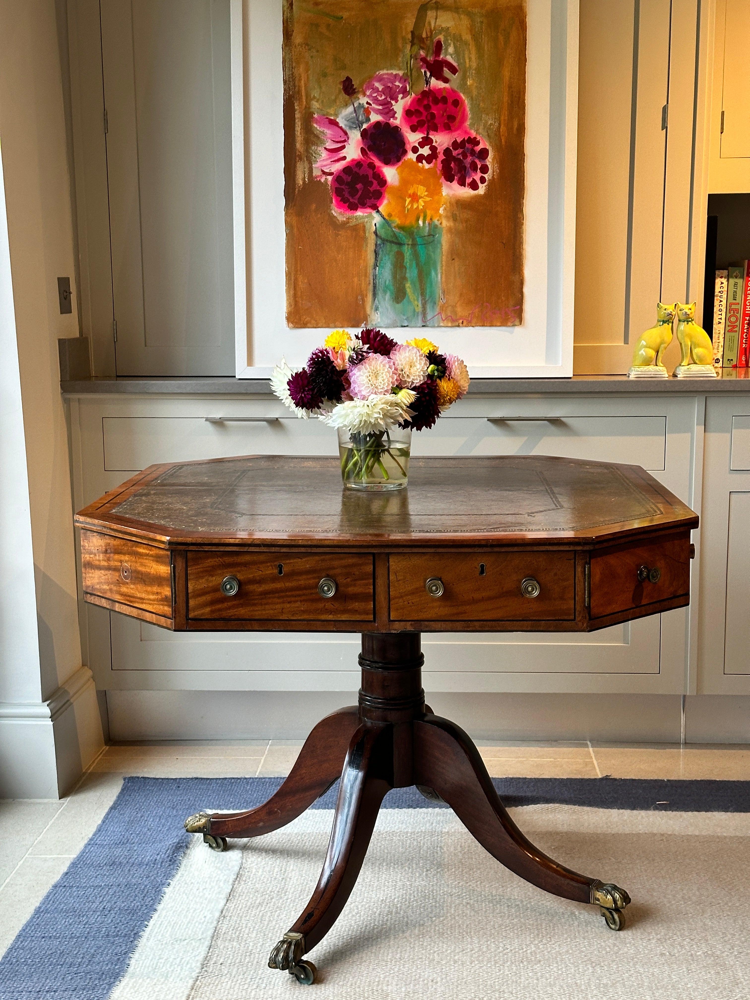 Reserved 19th Century Octagonal Drum Table