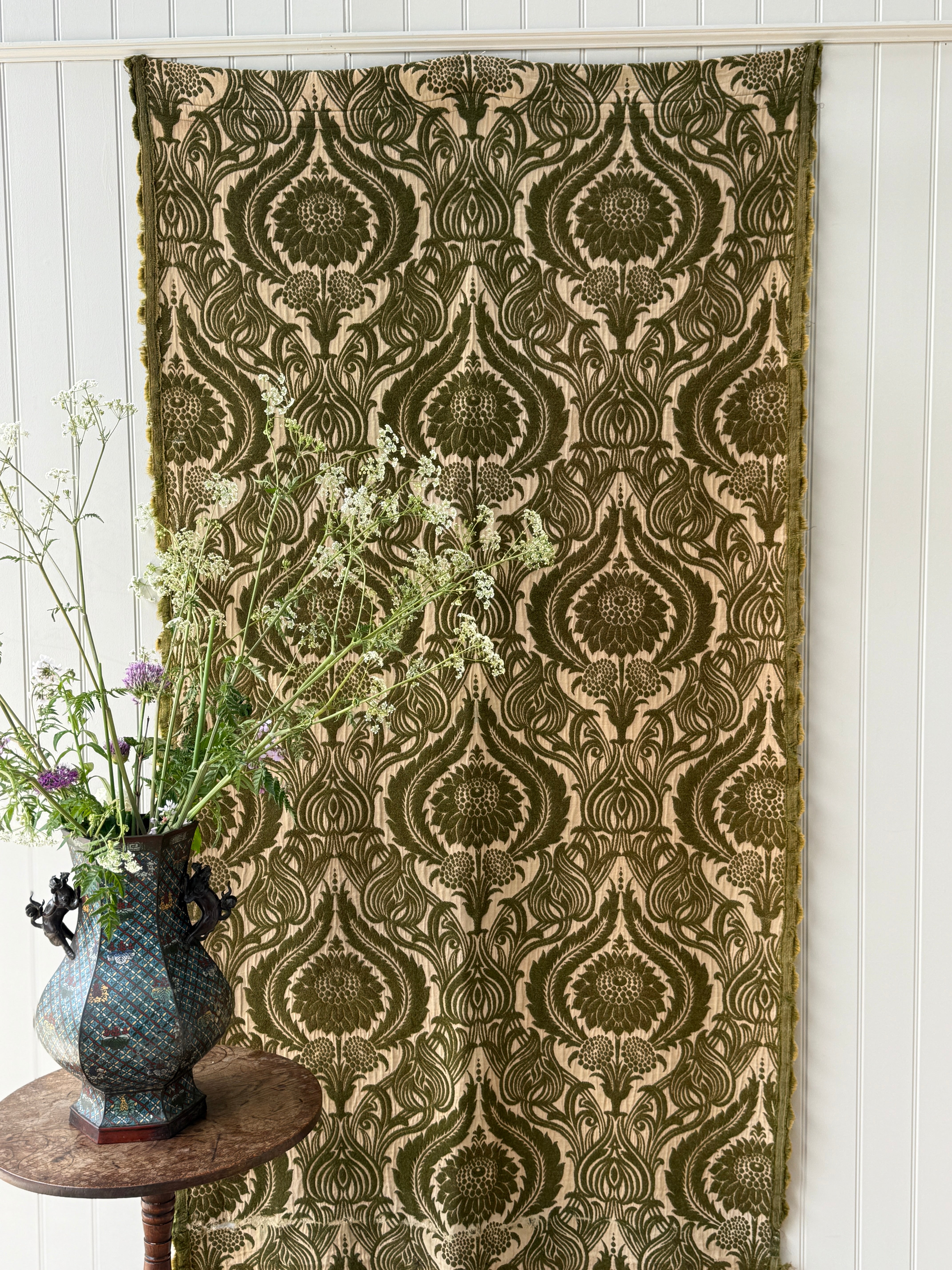19th Century Decorative Arts and Craft Wool & Velvet Panel