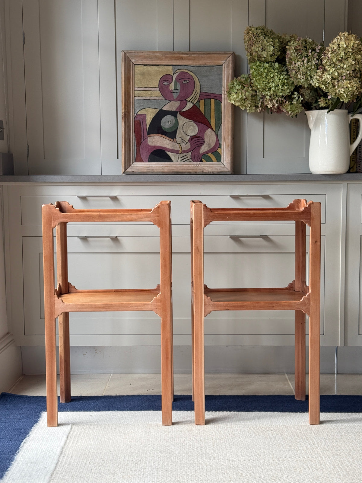 Pair of Mahogany Two-Tier Tray-Top Occasional Tables, Early 20th Century