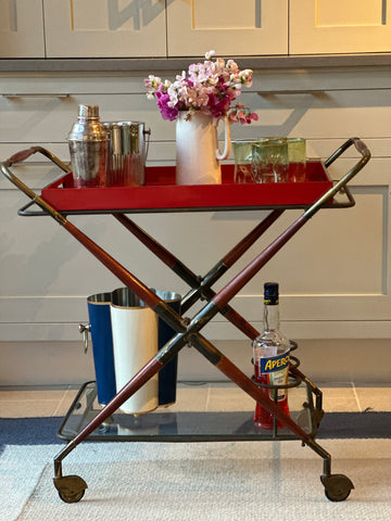 1950's Foldable Italian Drinks Cart by Cesare Lecca