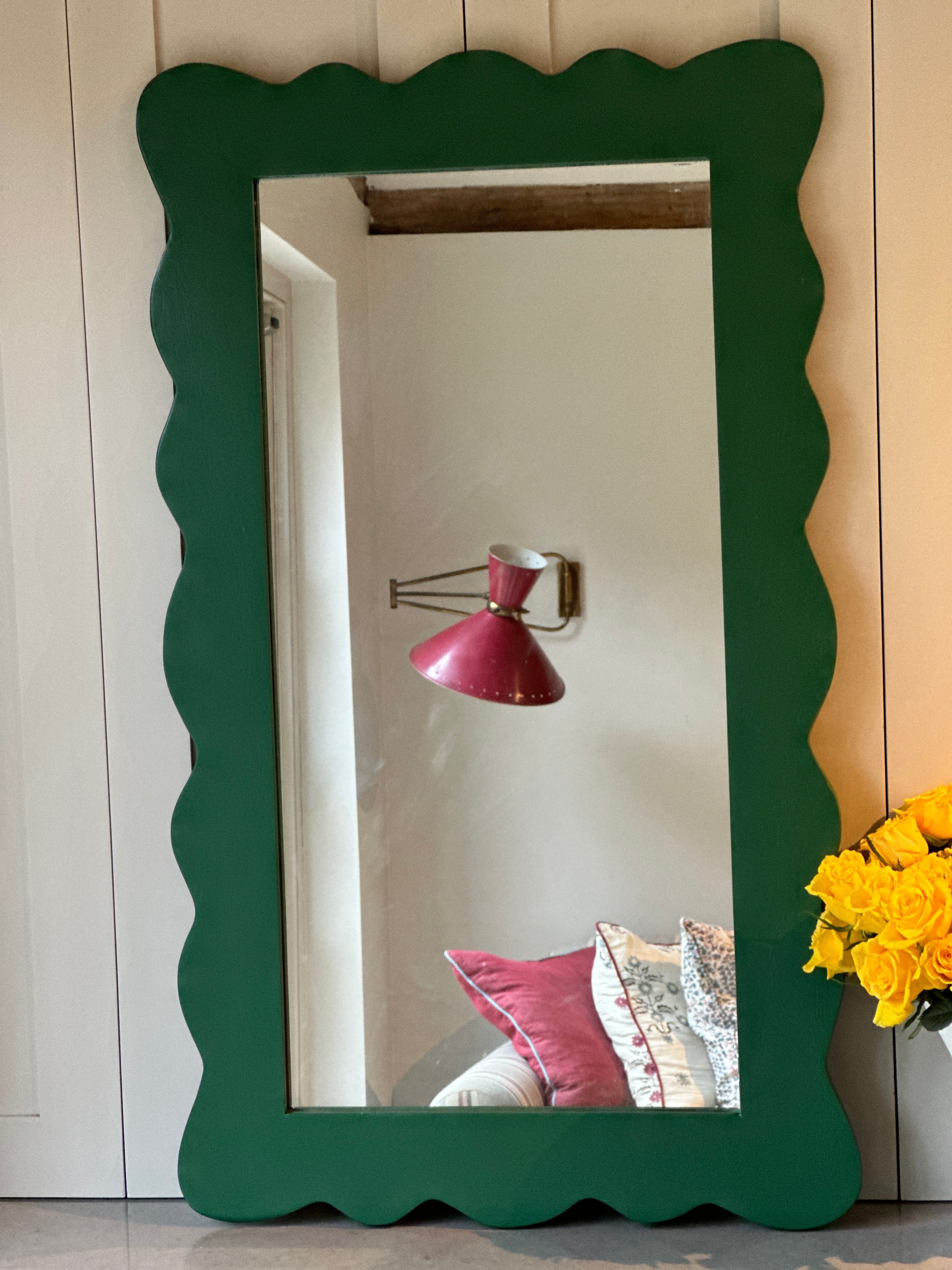 Painted Scalloped Mirror