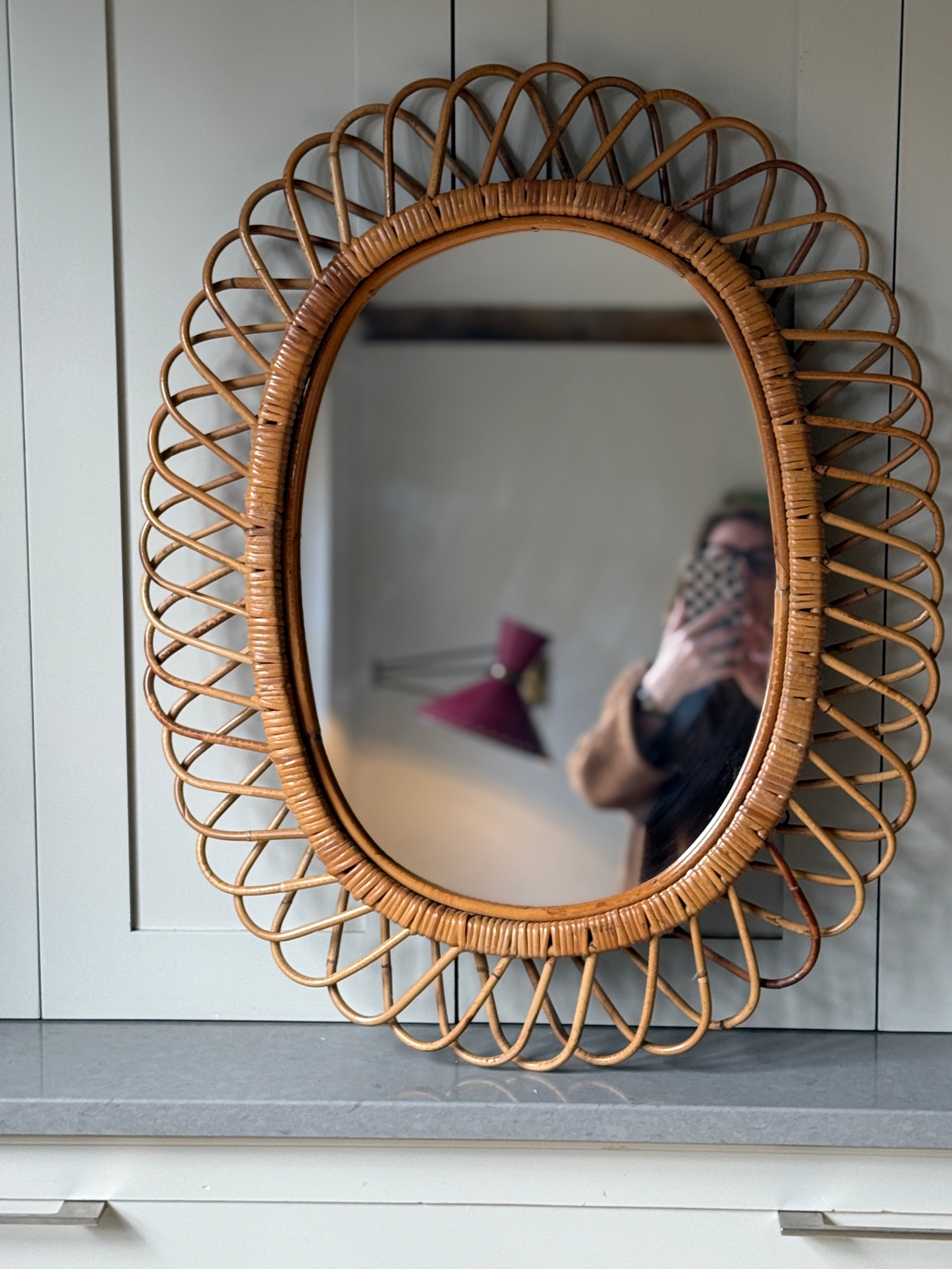 Oval Bonacina Mirror - Italian 1960s