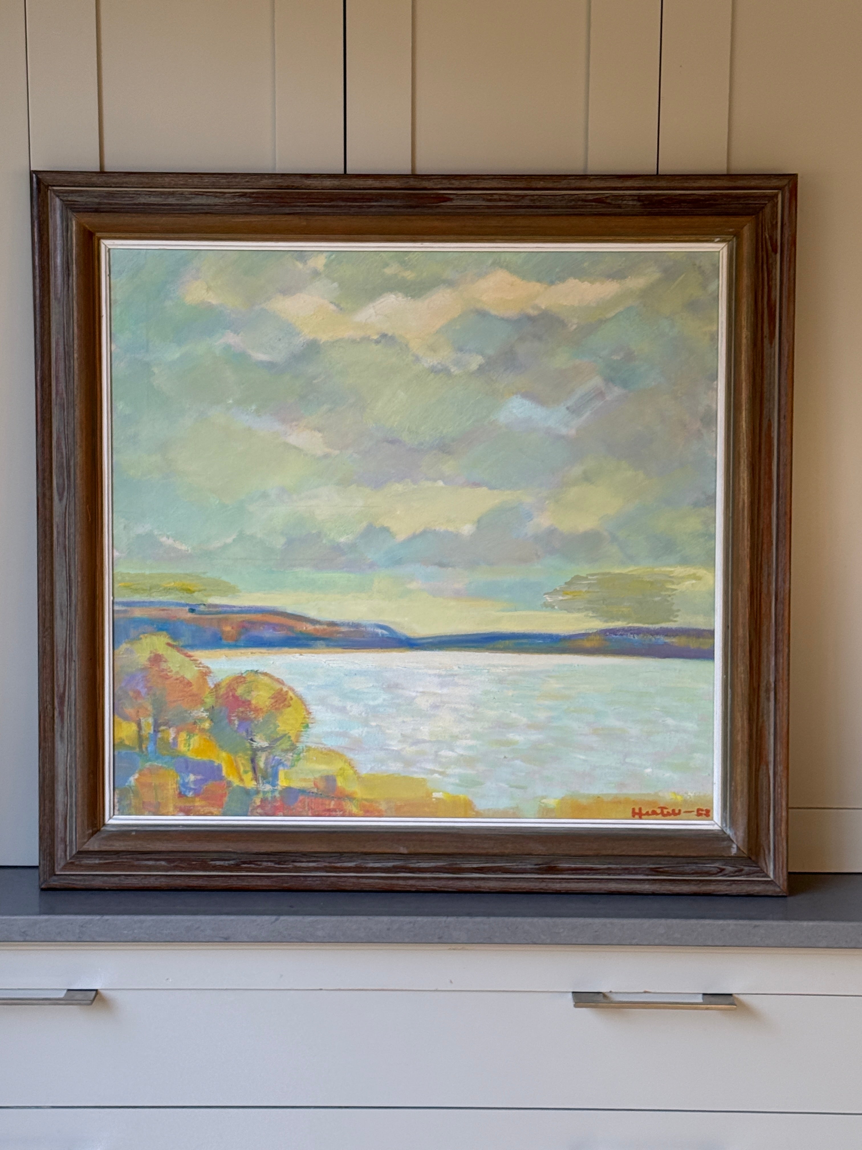 Swedish Framed Oil on Canvas