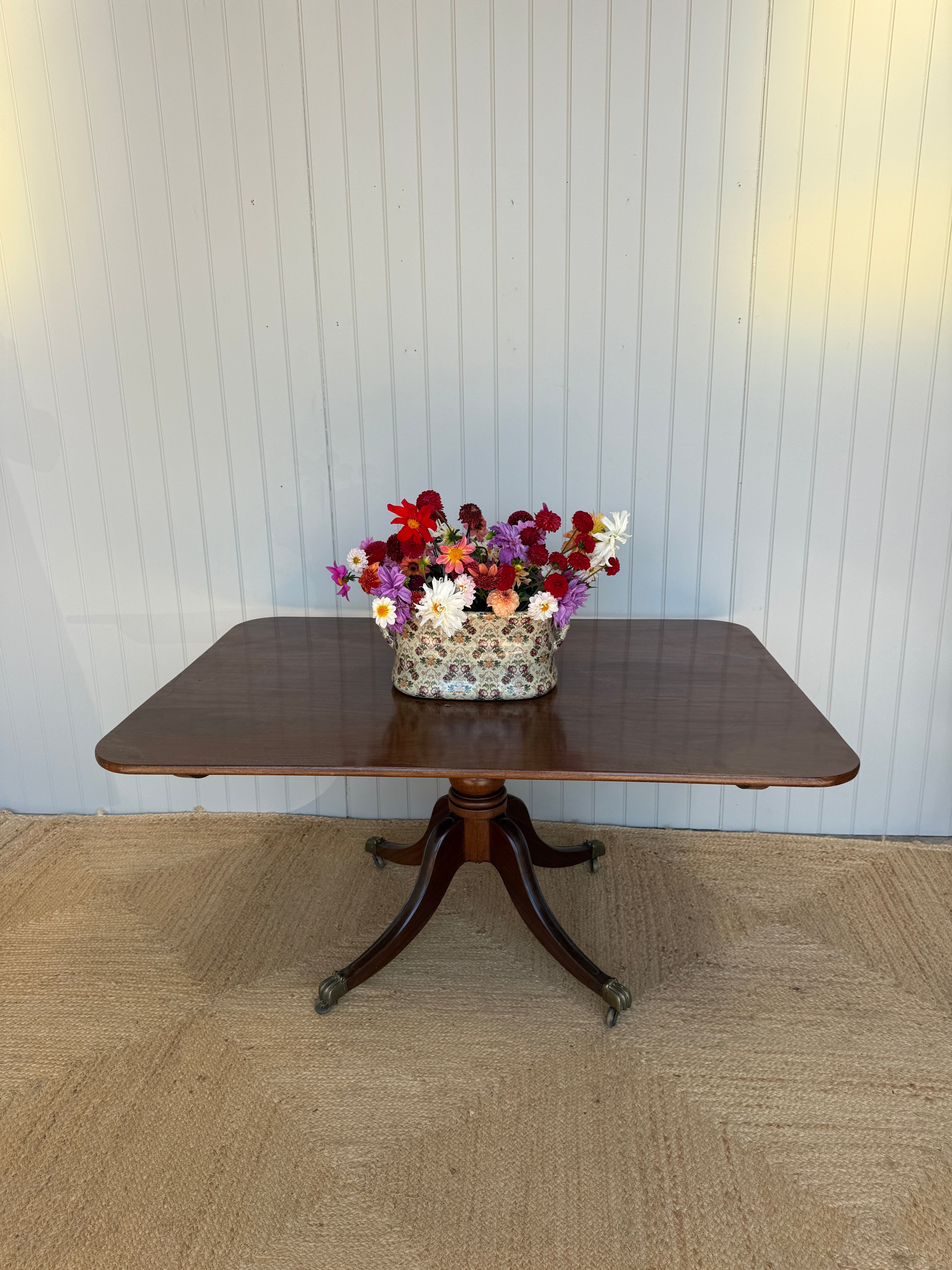 Large Regency Mahogany Tilt Top Table