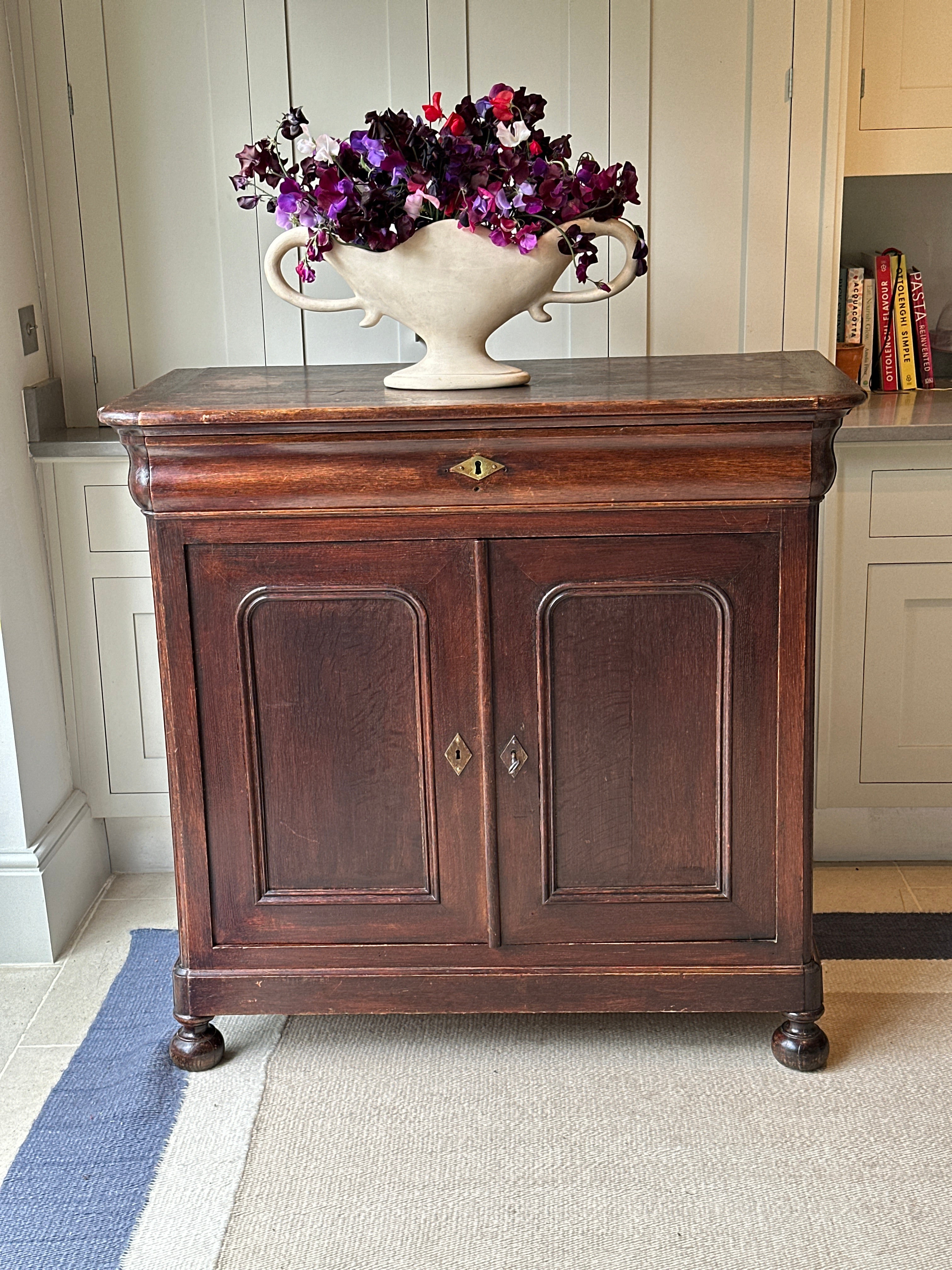 Louis Philippe Cabinet with Drawer and Shelves