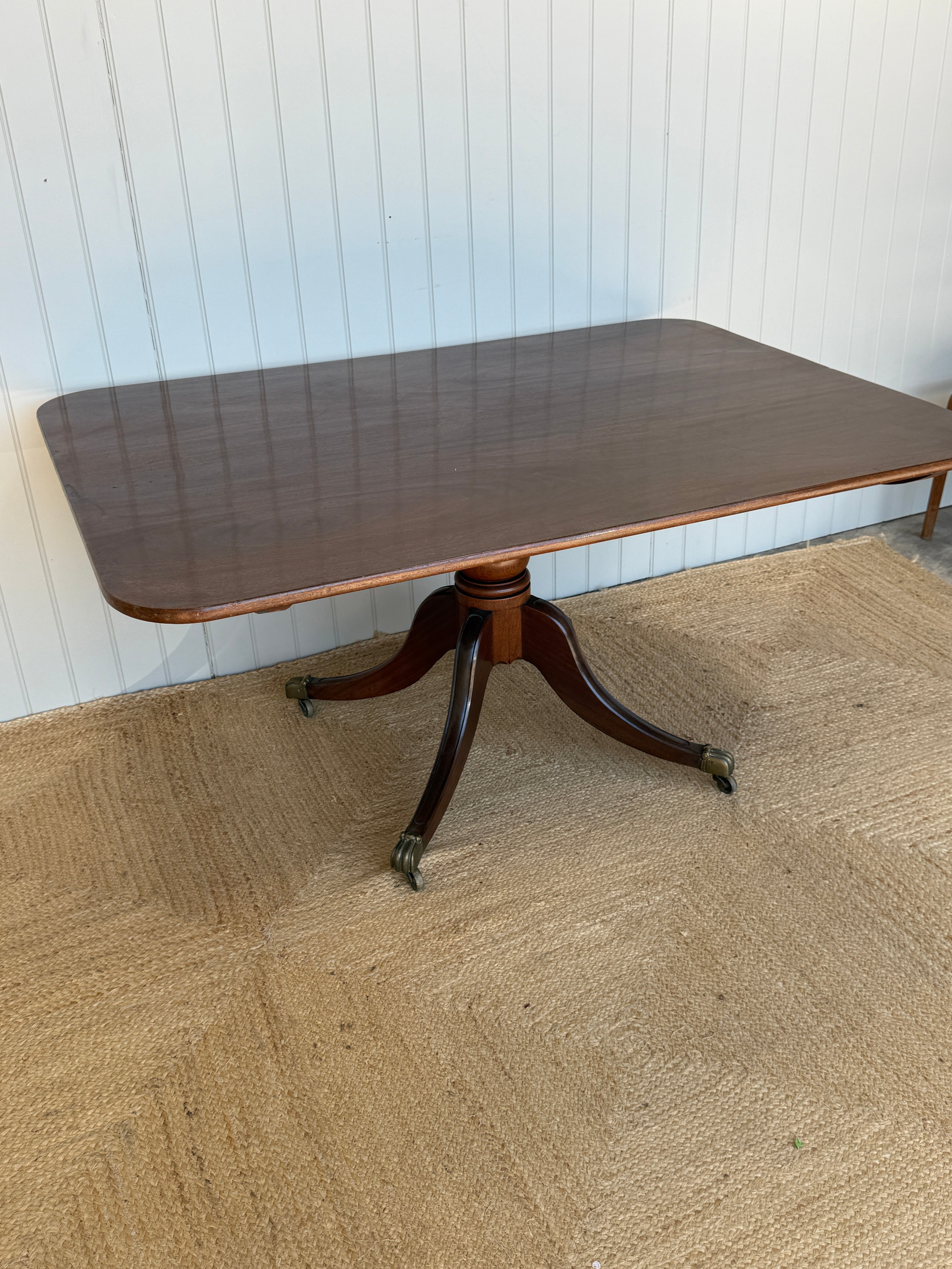 Large Regency Mahogany Tilt Top Table