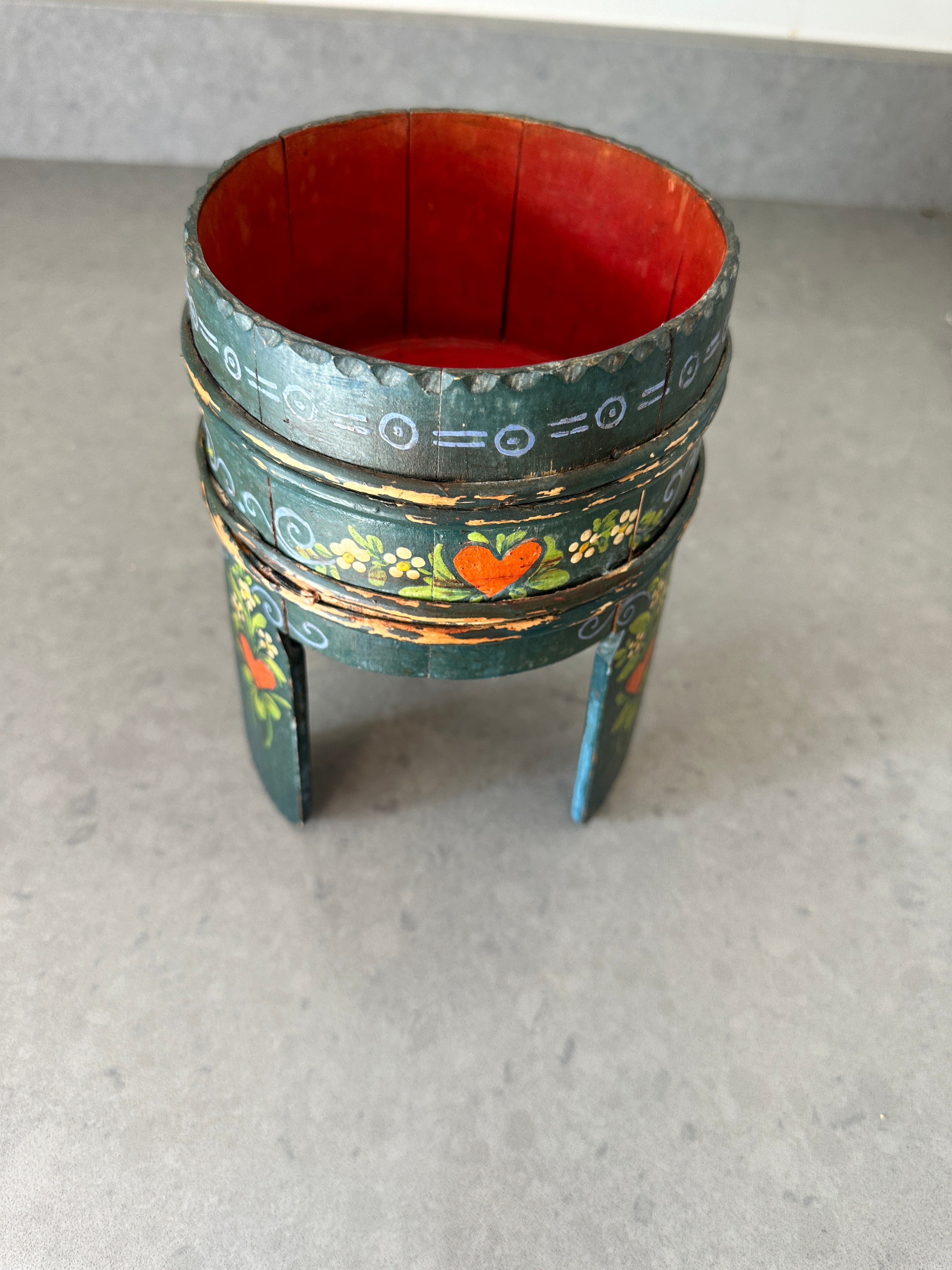 Swedish Folk Art Water Holder