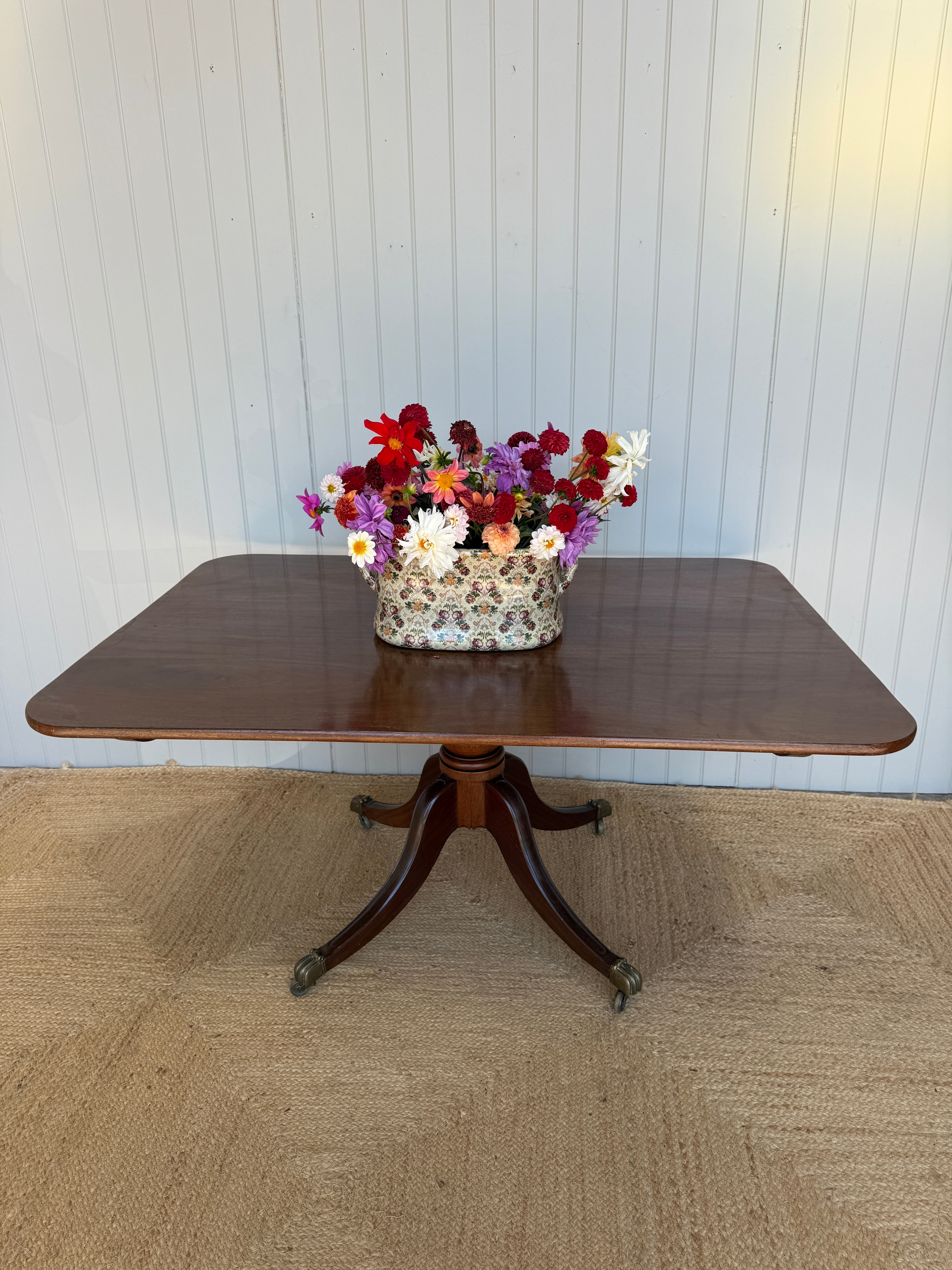 Large Regency Mahogany Tilt Top Table