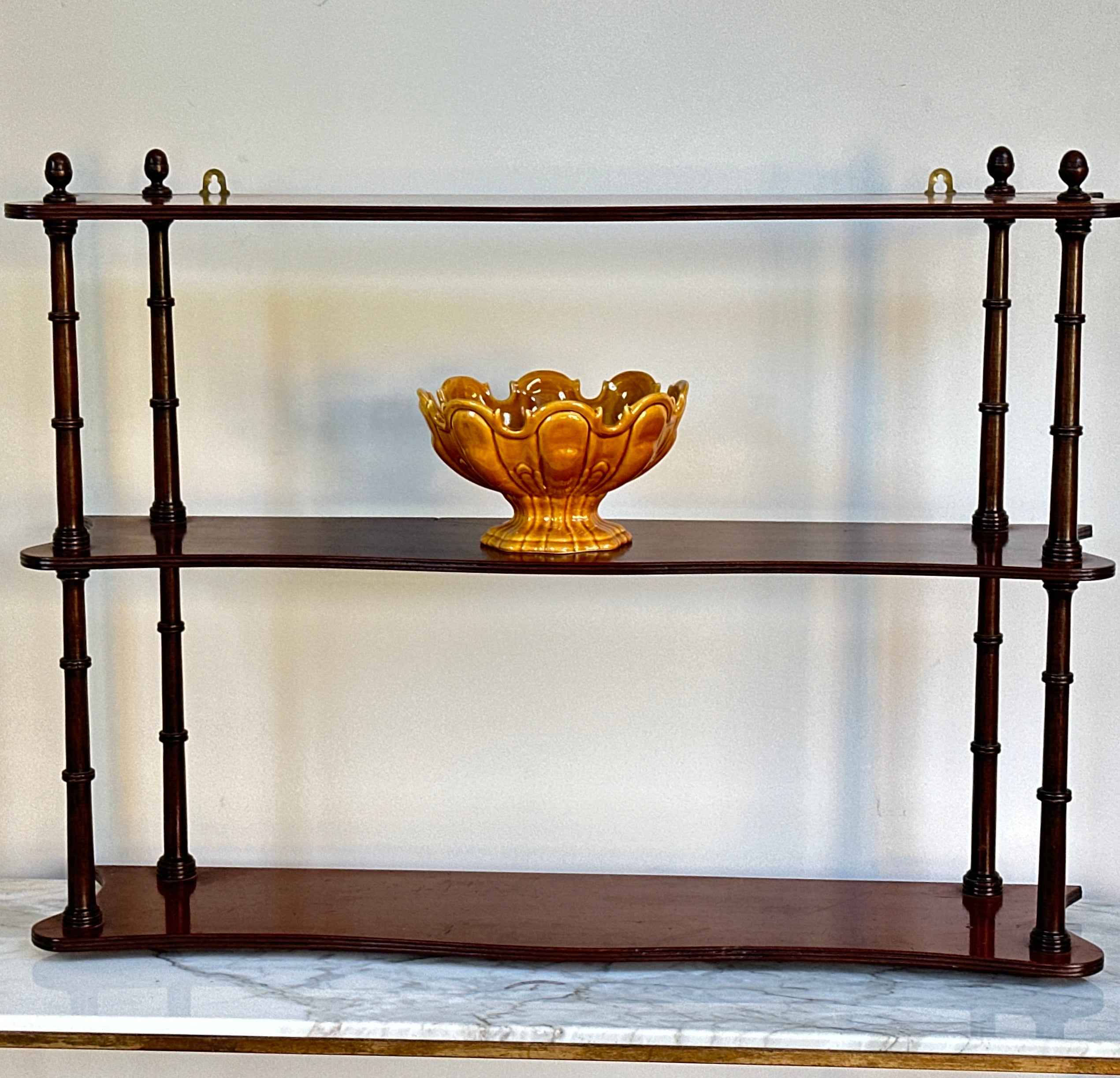 Lovely 19th Century Serpentine Hanging Shelves