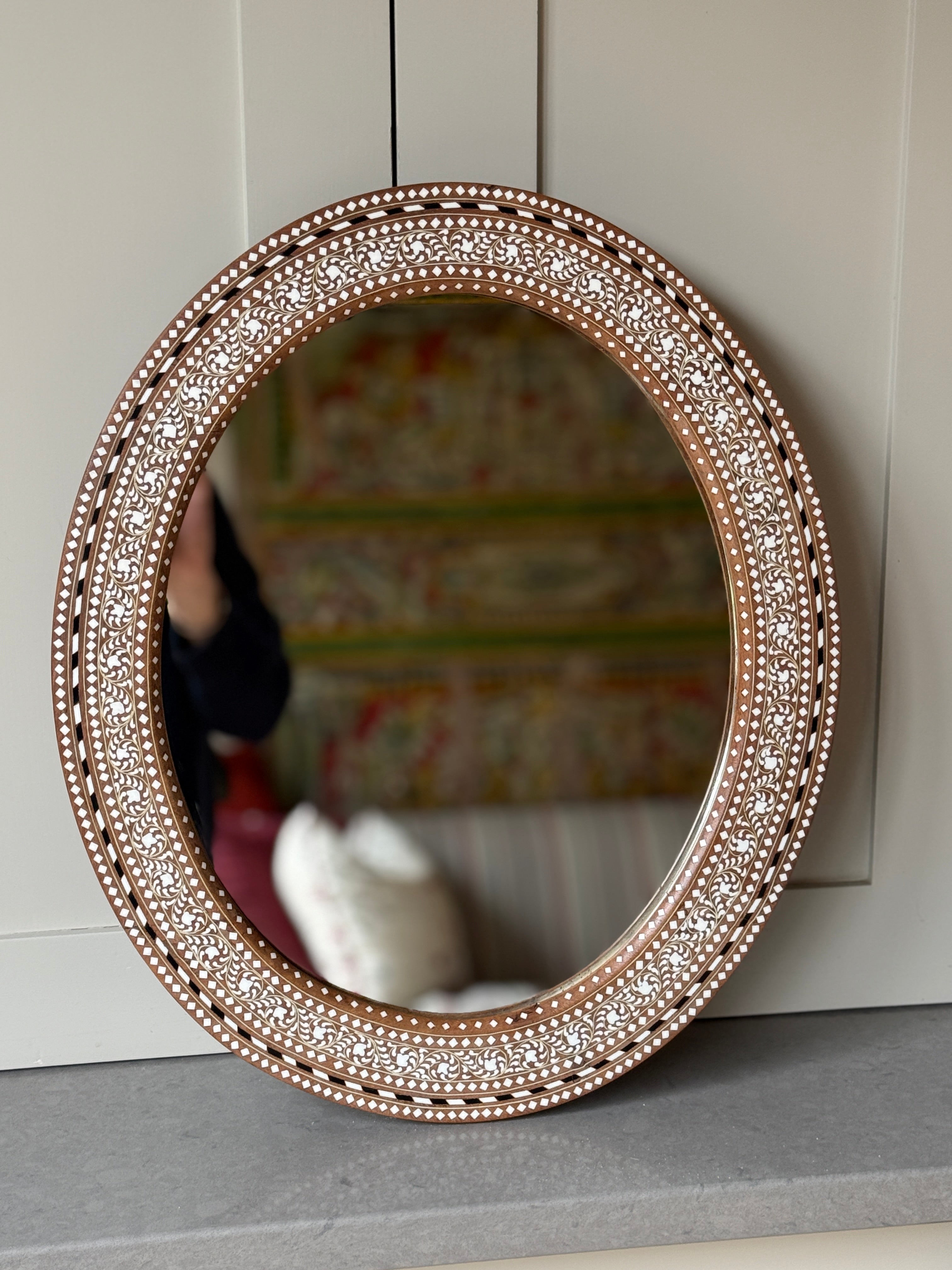 Small Oval Hoshiarpur Mirror