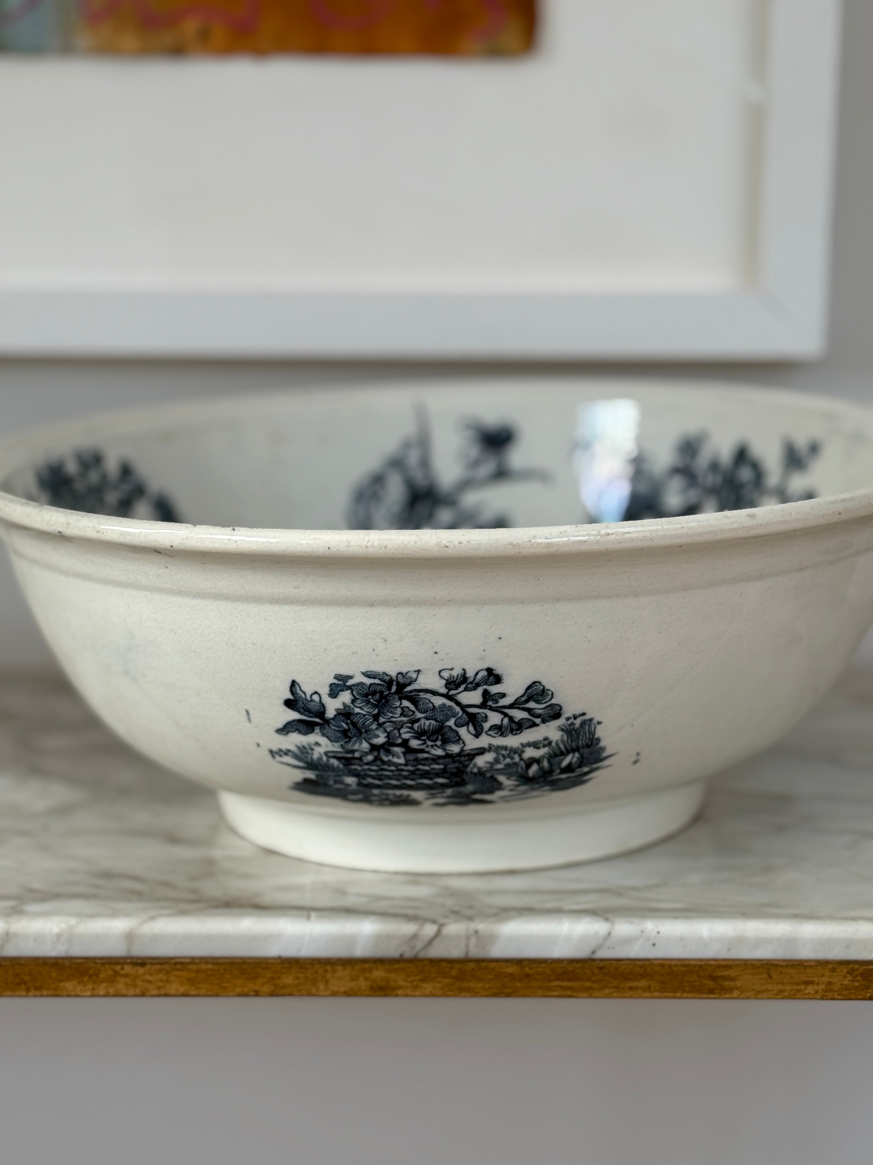 French Blue and White Bowl