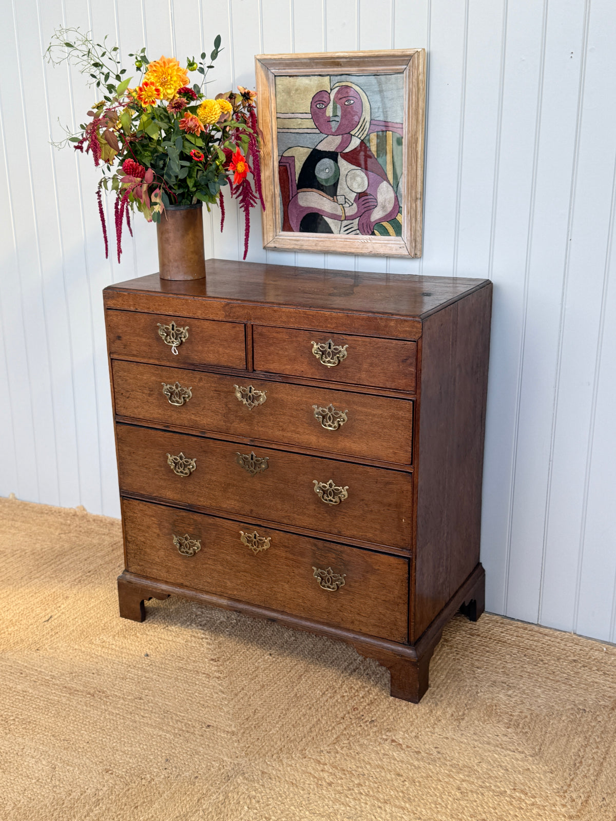 George III Oak Chest of Drawere