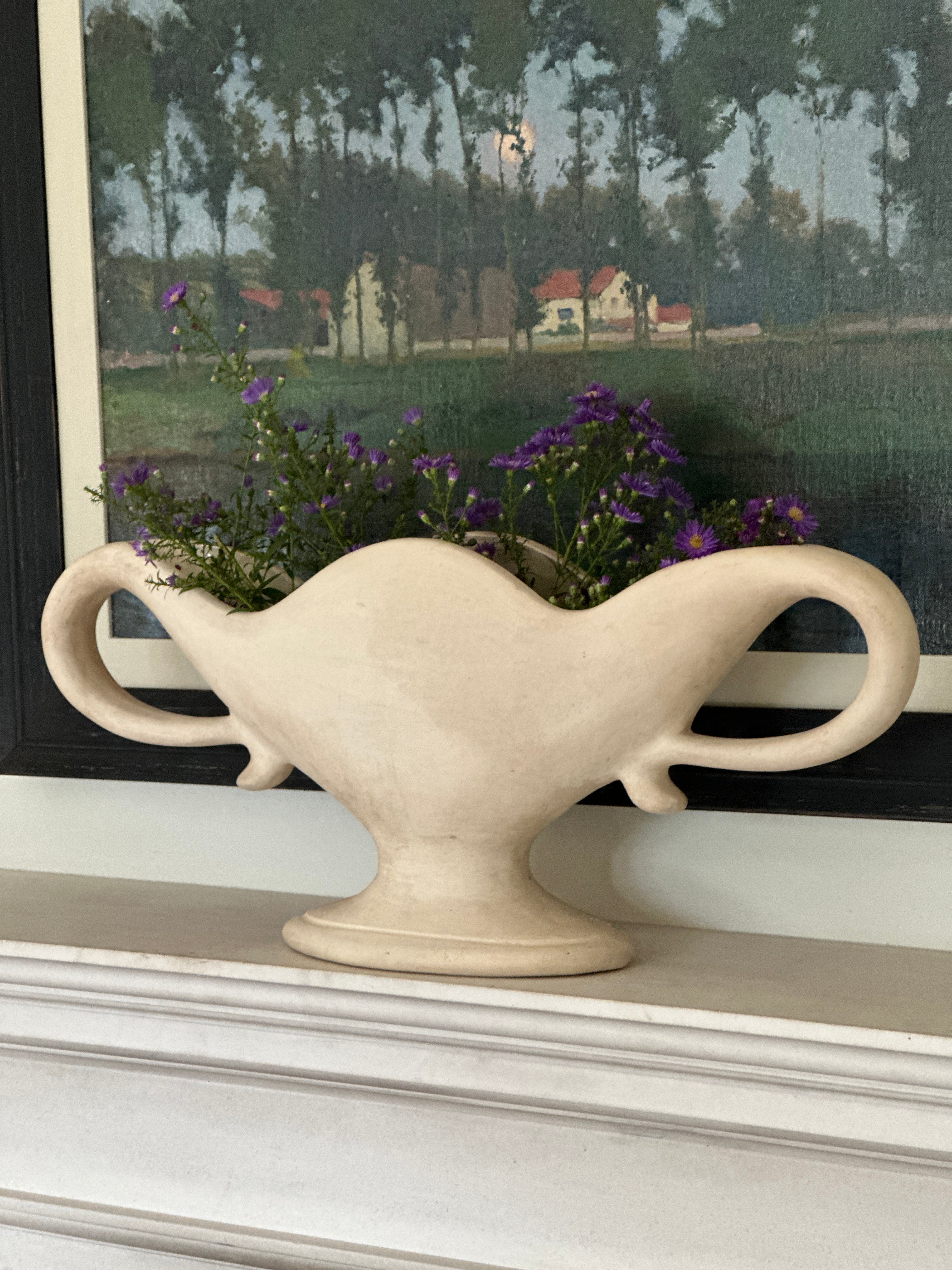 Extra Large Unglazed Constance Spry Mantel Vase