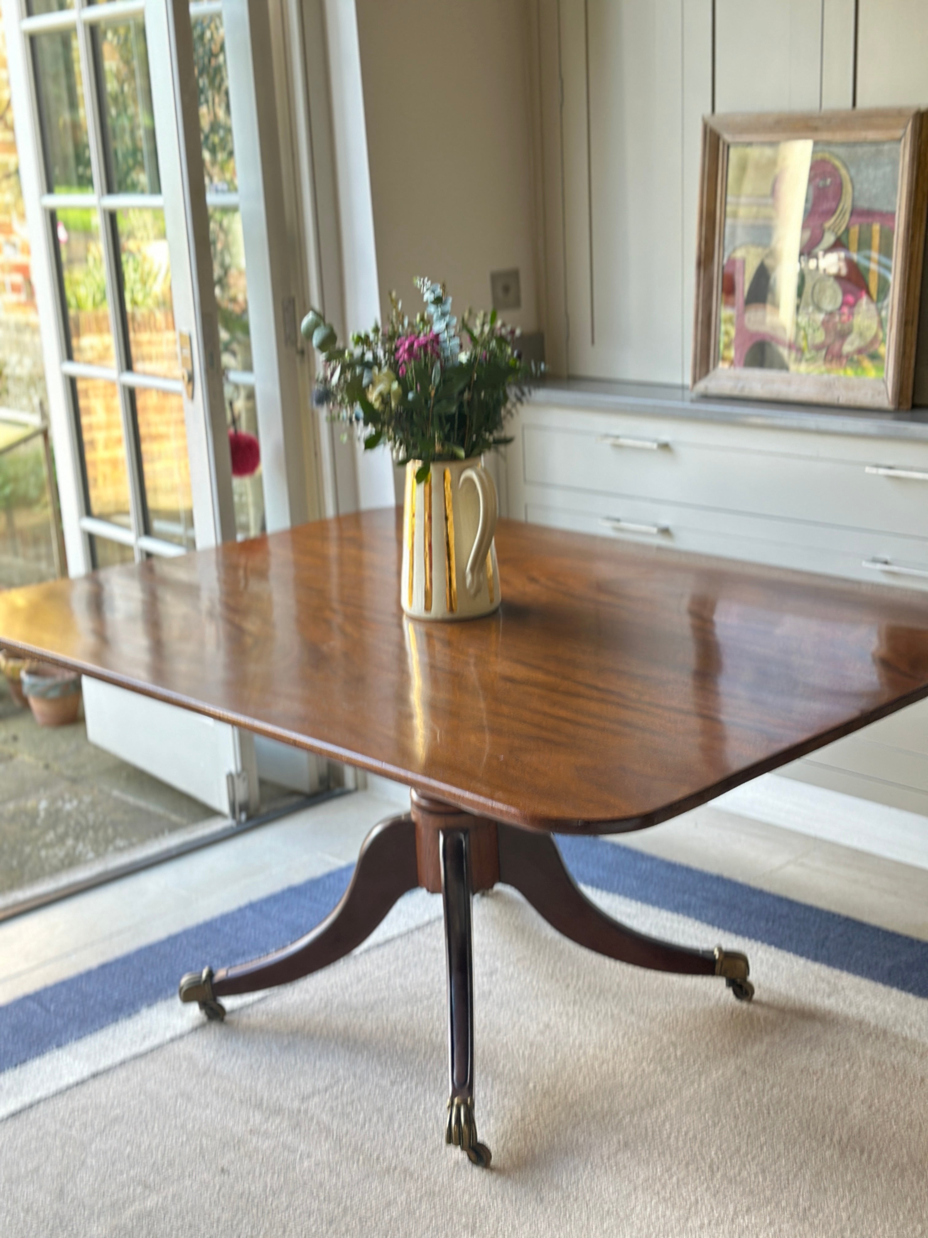 Large Regency Mahogany Tilt Top Table