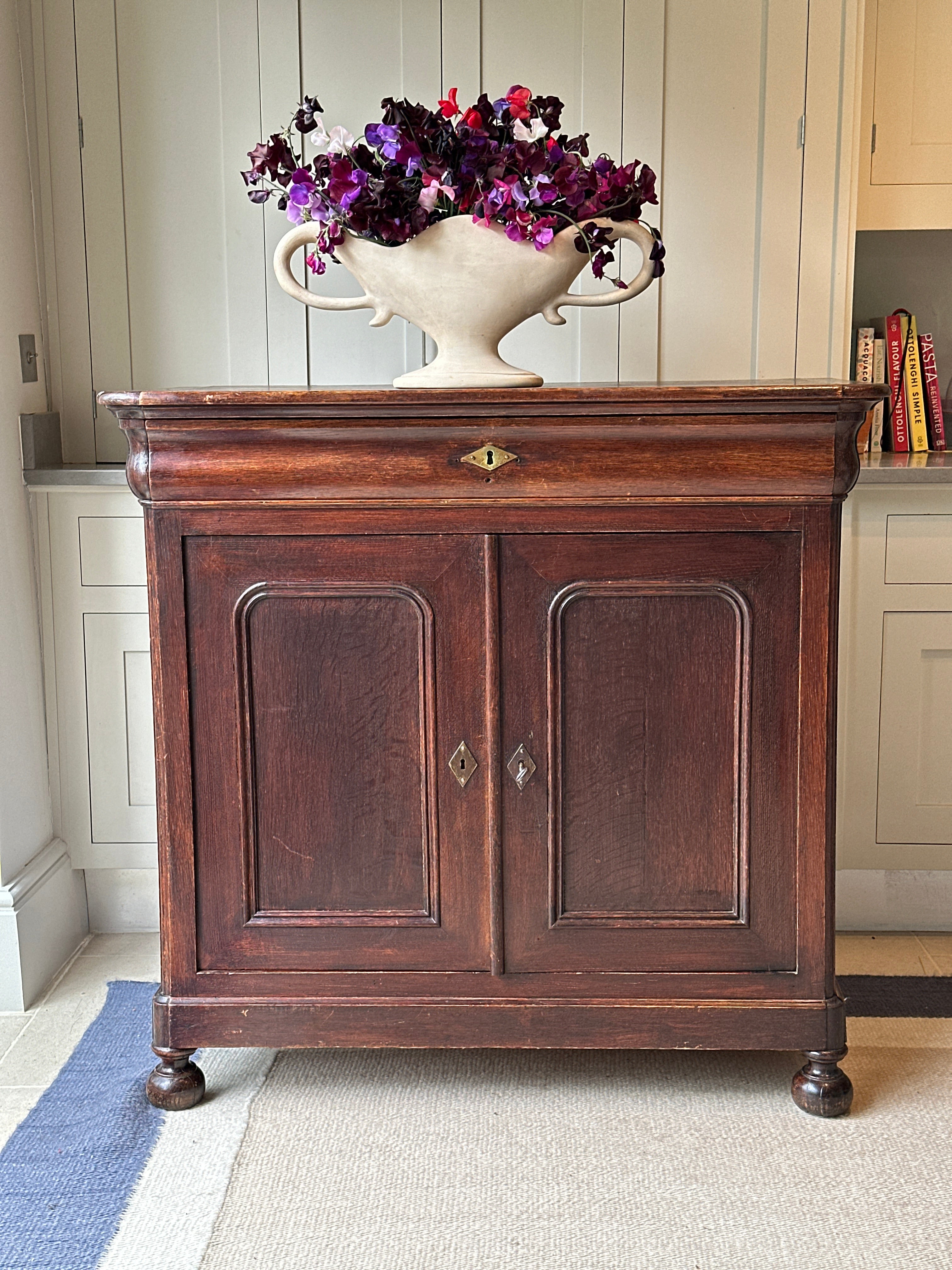 Louis Philippe Cabinet with Drawer and Shelves