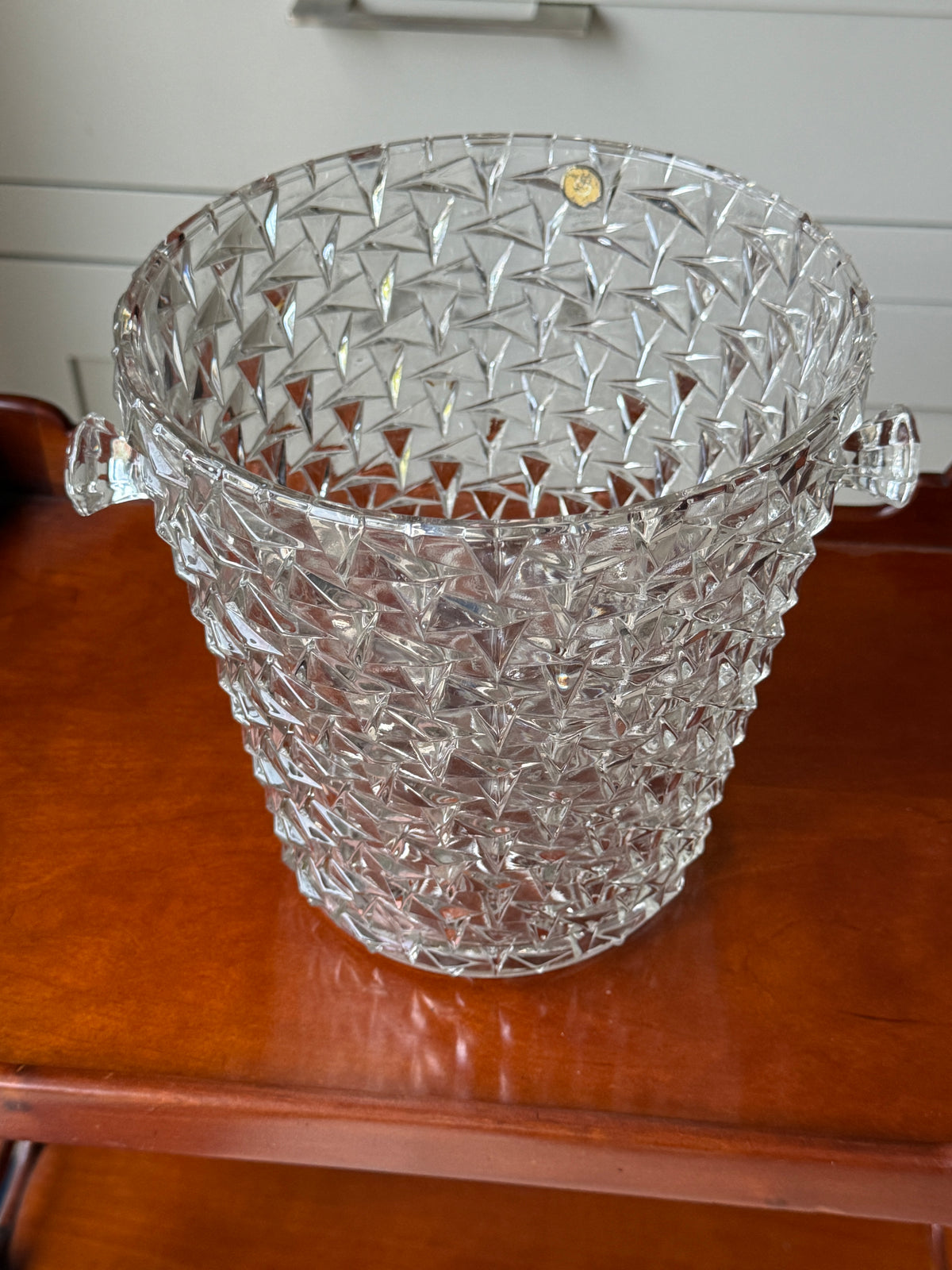 Mid Century French Cut Glass Champagne Bucket