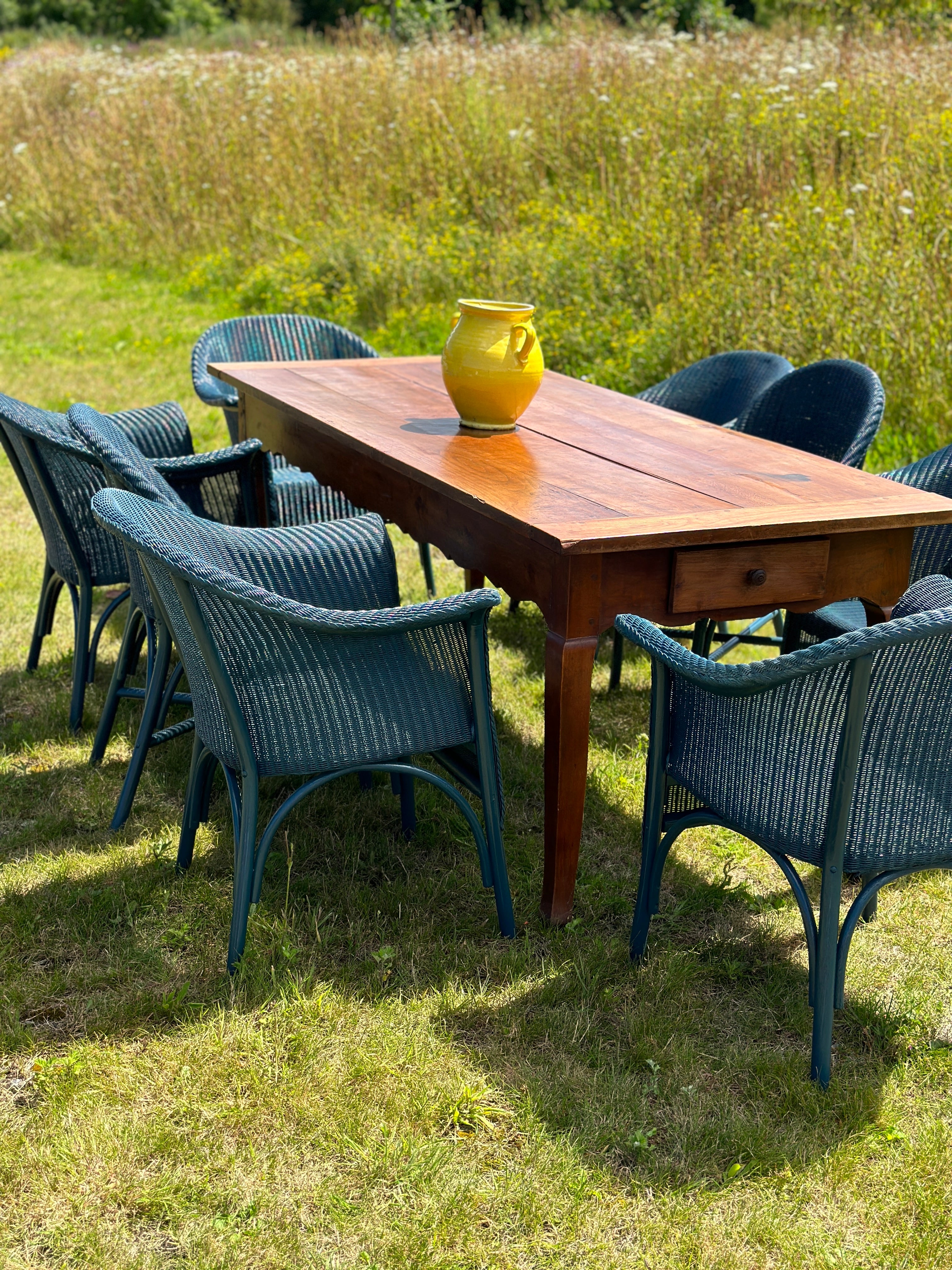 Antique French Cherry Dining Table